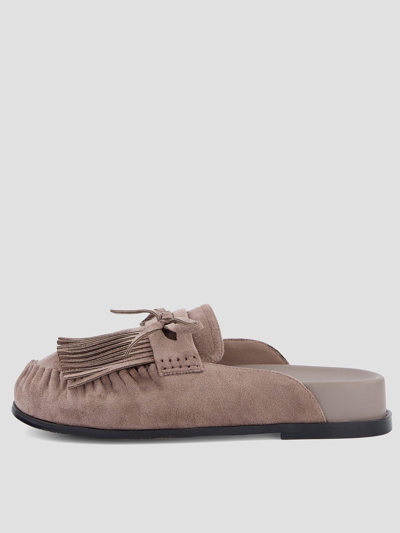 The Very Collection Mule Moccasin Loafer Shoe - Mink