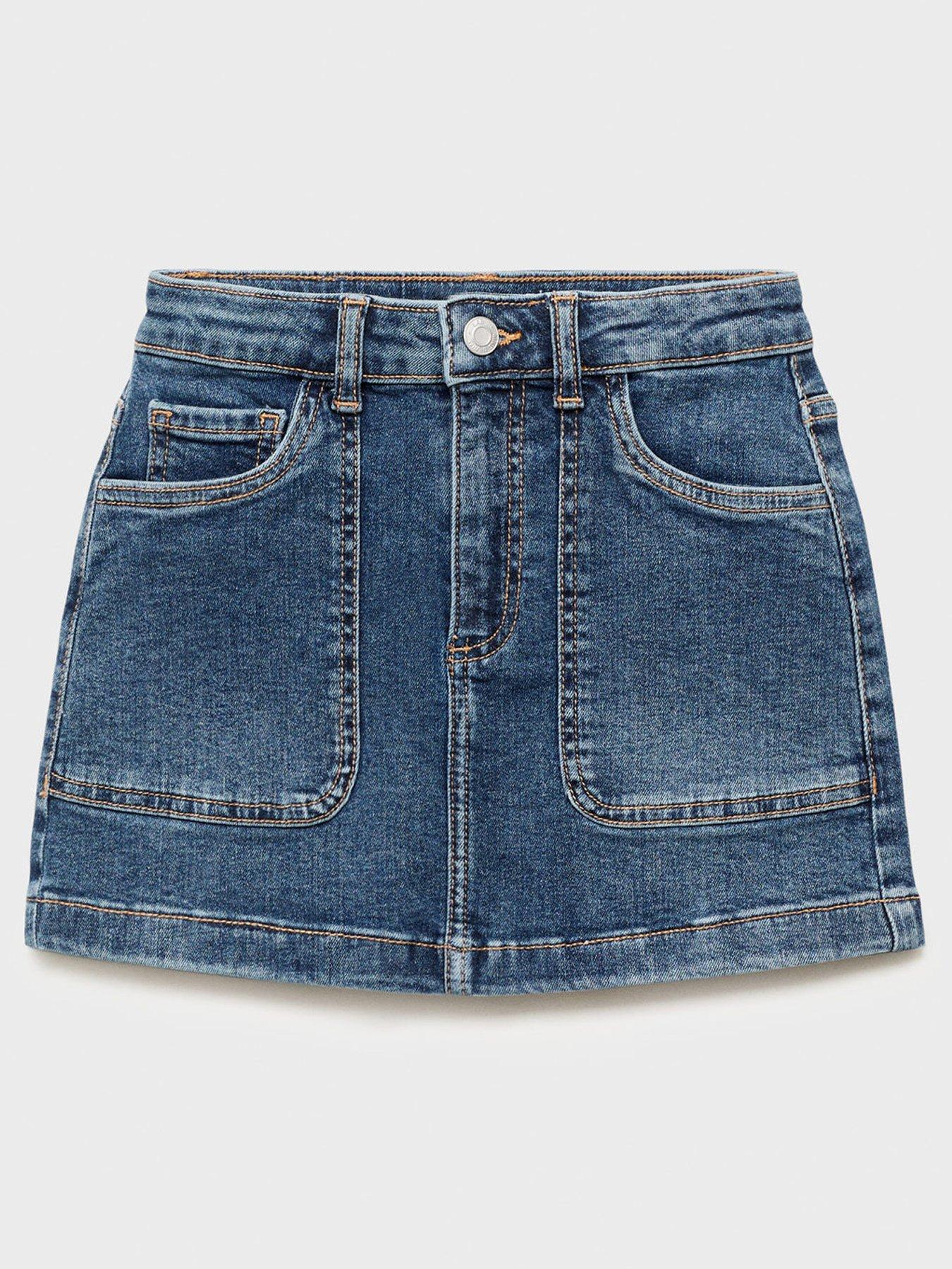 undefined Girls Denim Skirt - Dark Blue