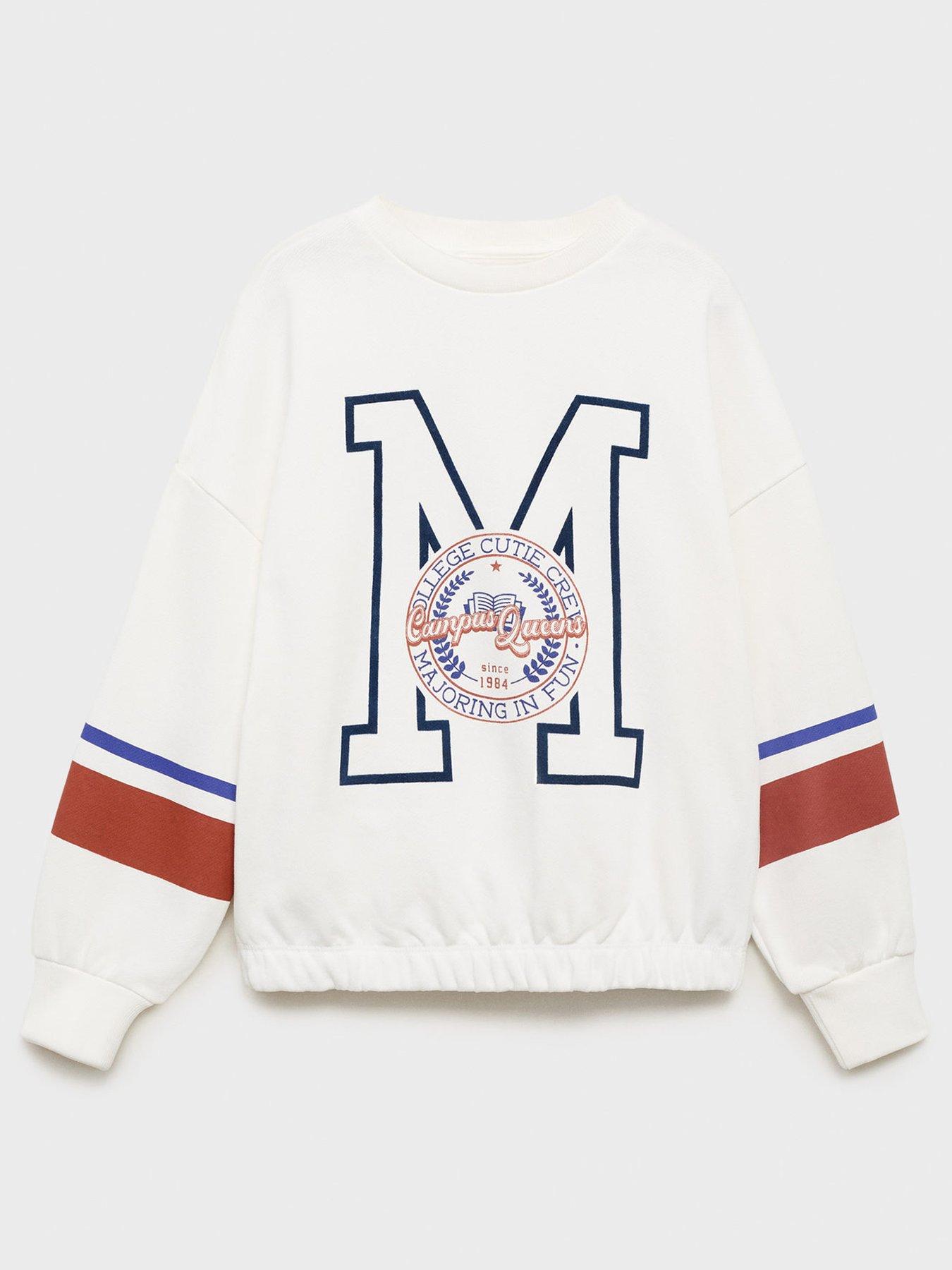 Mango Girls Collegiate Sweatshirt - Light Cream