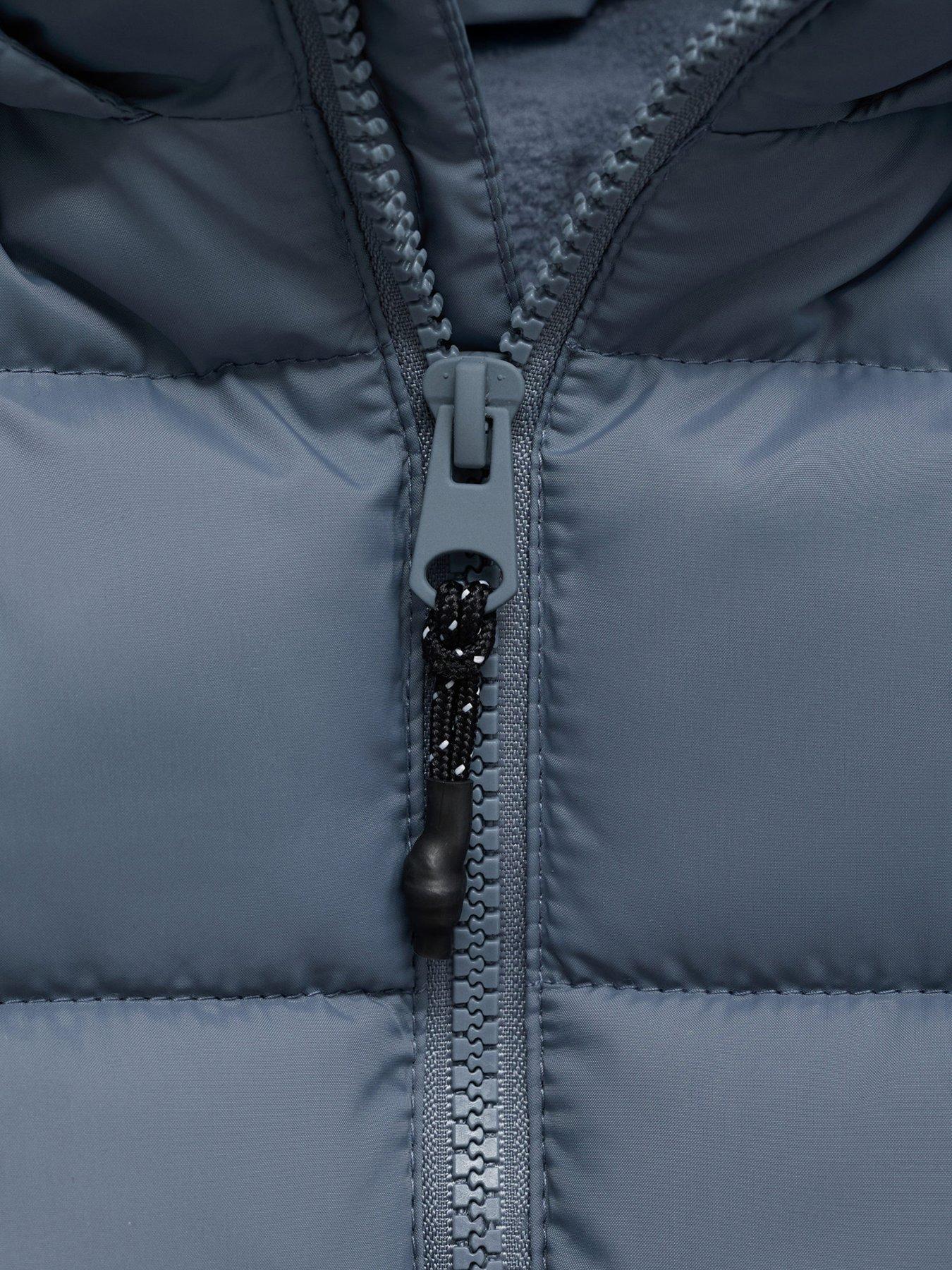 Image 4 of 4 of Mango Younger Boys Padded Hooded Coat - Blue