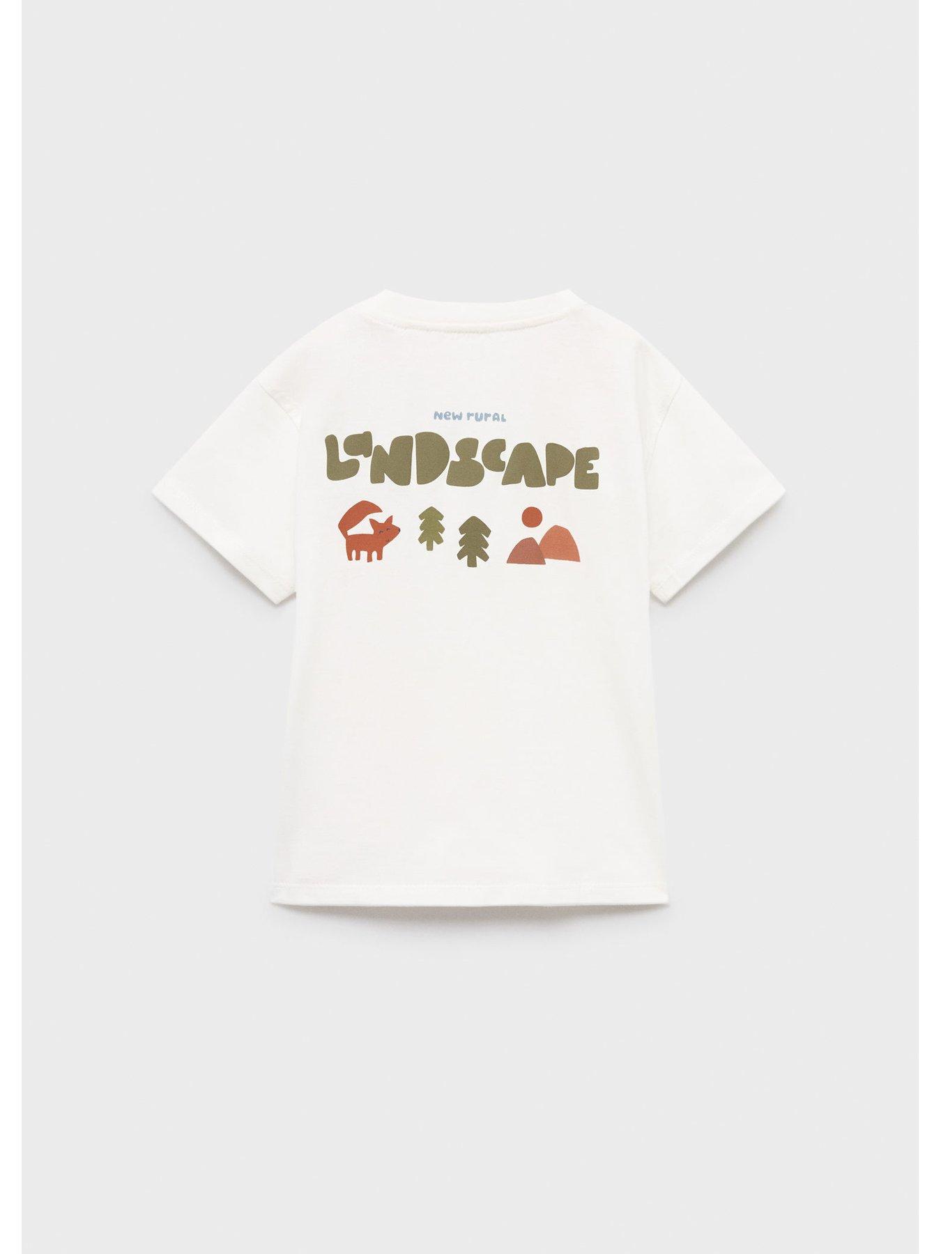 undefined Younger Boys Rural Short Sleeve Backprint T-shirt - Light Cream