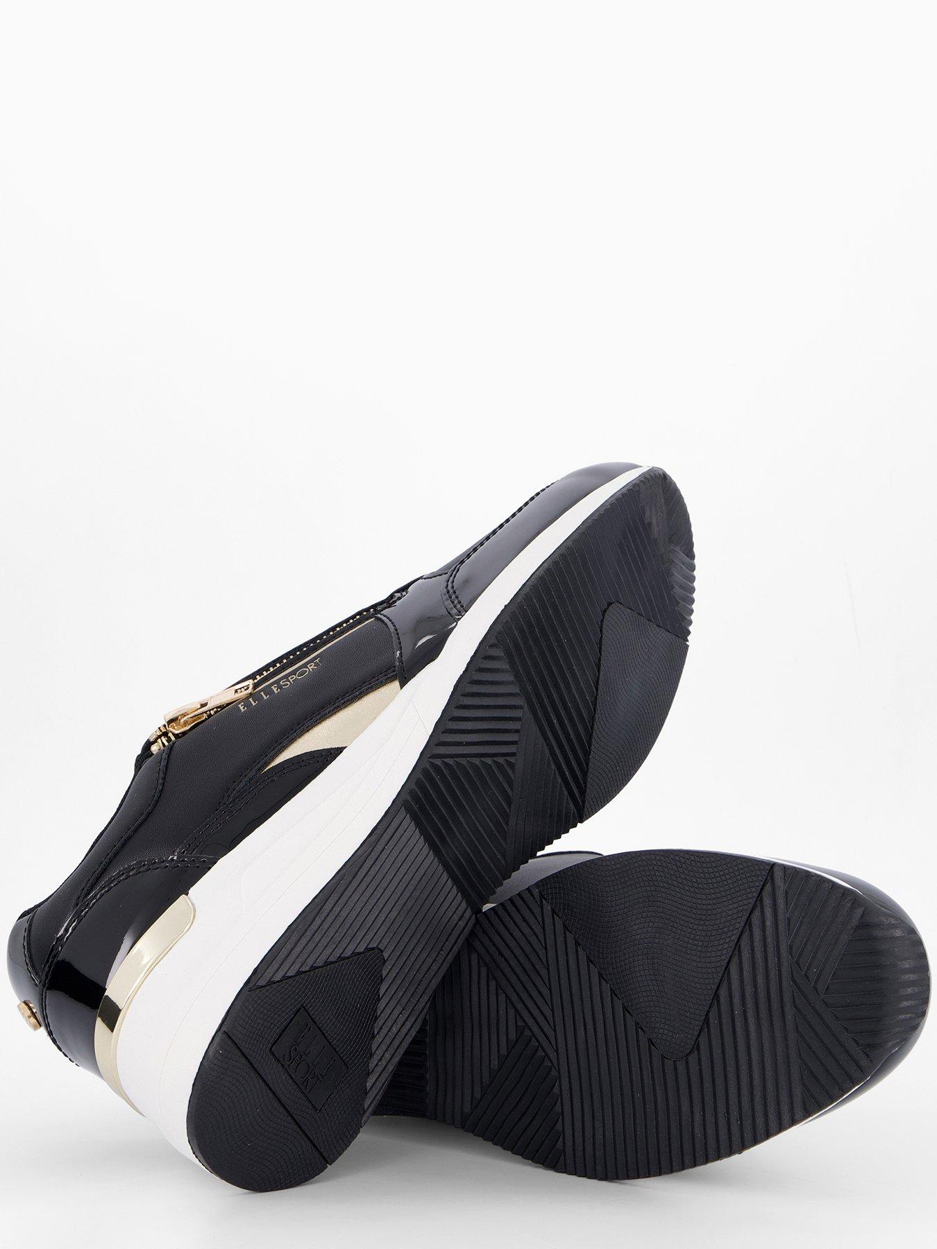 Image 5 of 7 of Elle Sport Elle Sports Lace Up Wedge Trainer - Black