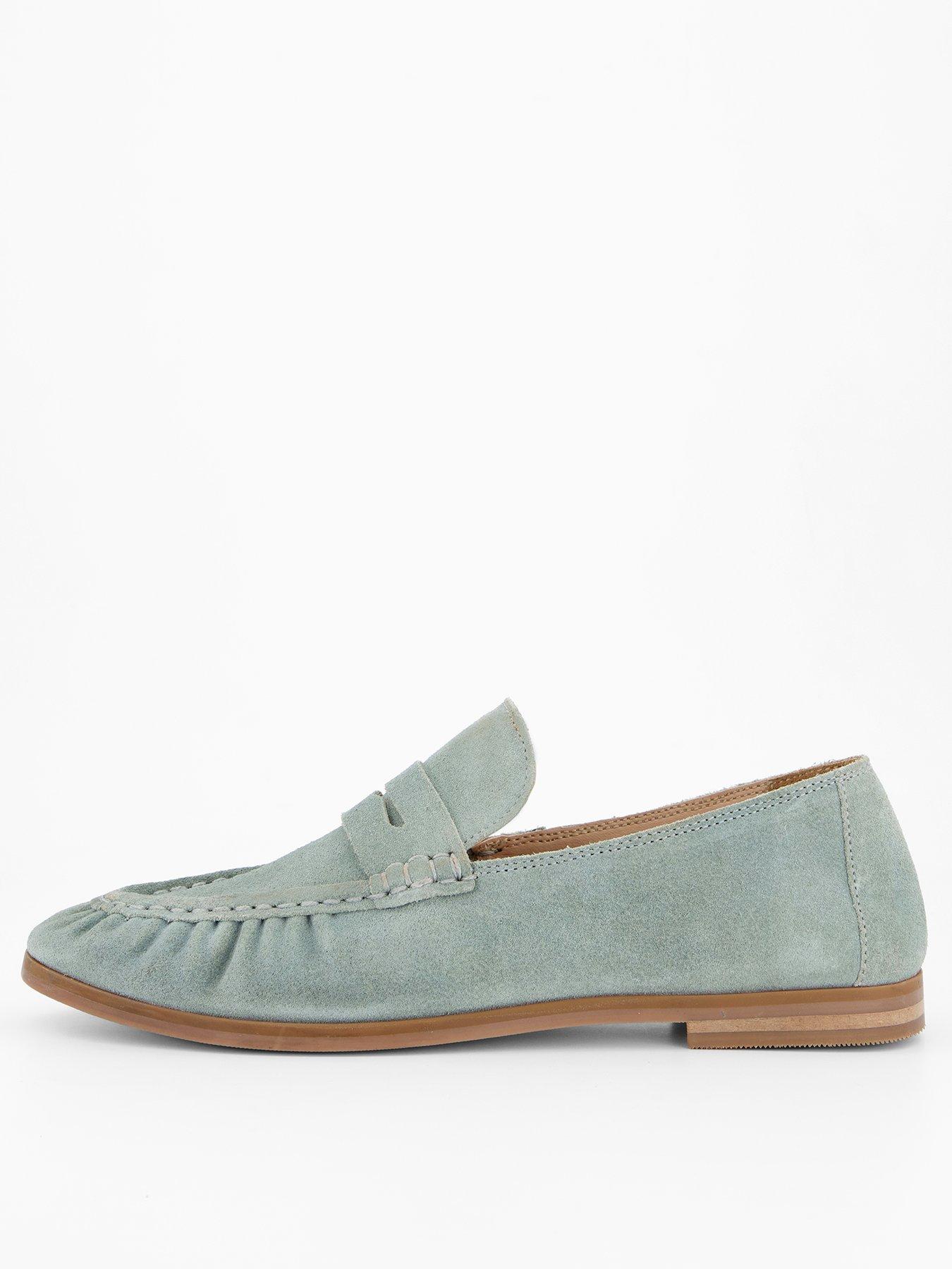 Image 1 of 7 of The Very Collection Real Suede Loafer Shoe - Blue