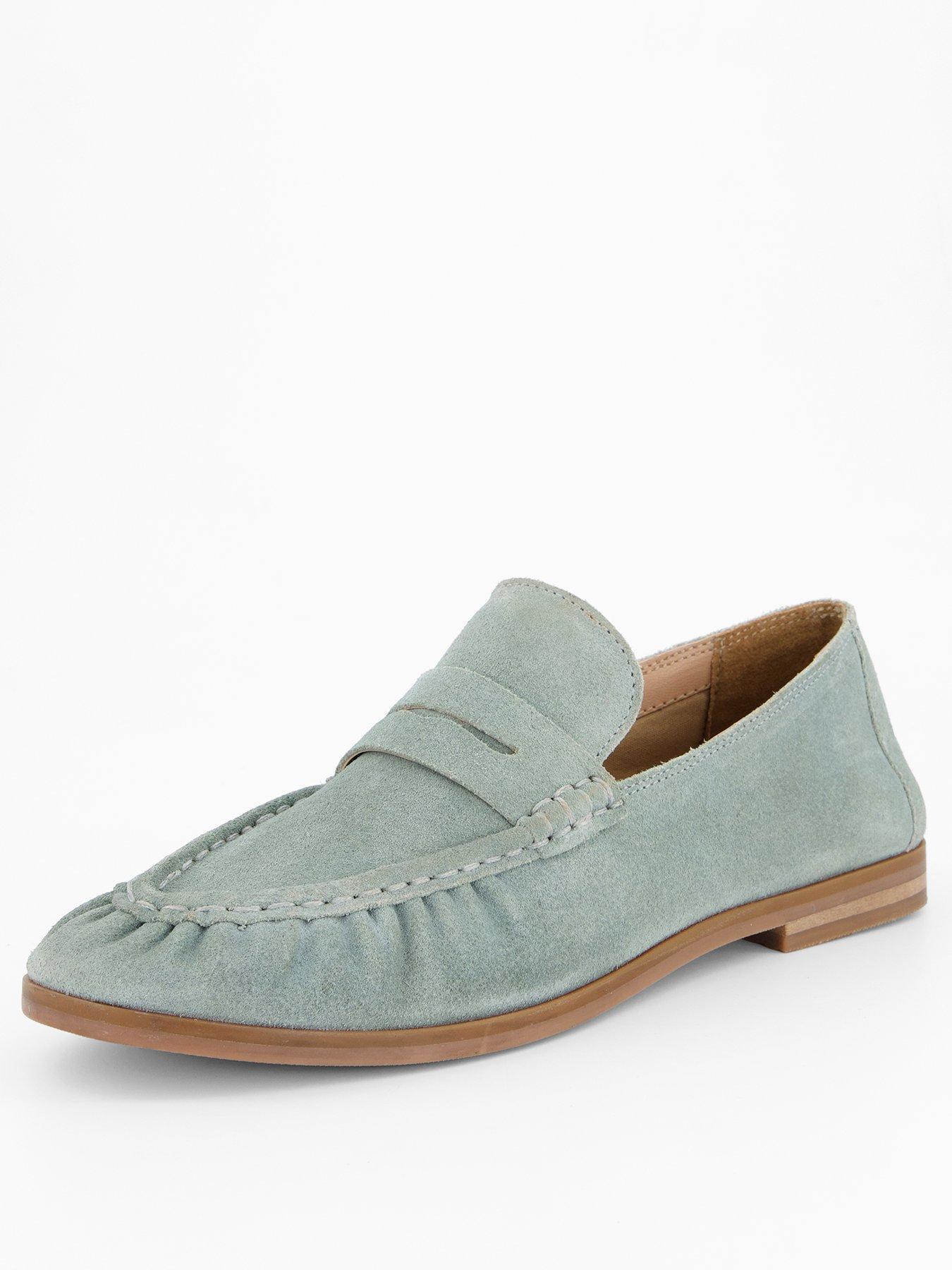 Image 2 of 7 of The Very Collection Real Suede Loafer Shoe - Blue
