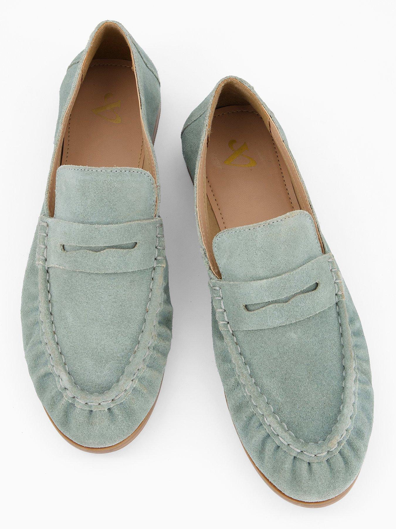 Image 3 of 7 of The Very Collection Real Suede Loafer Shoe - Blue
