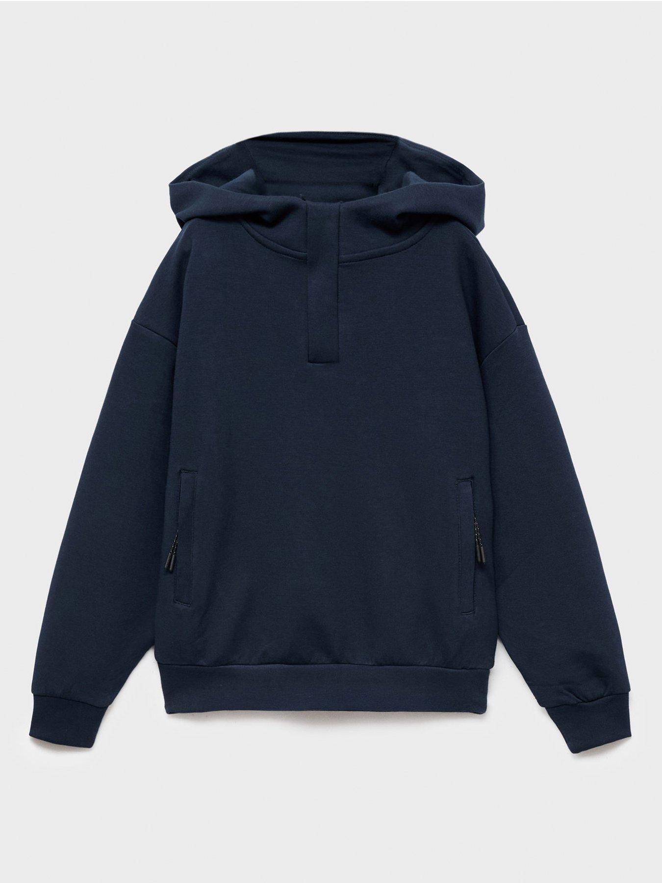 Mango Boys Pocket Hoody - Navy
