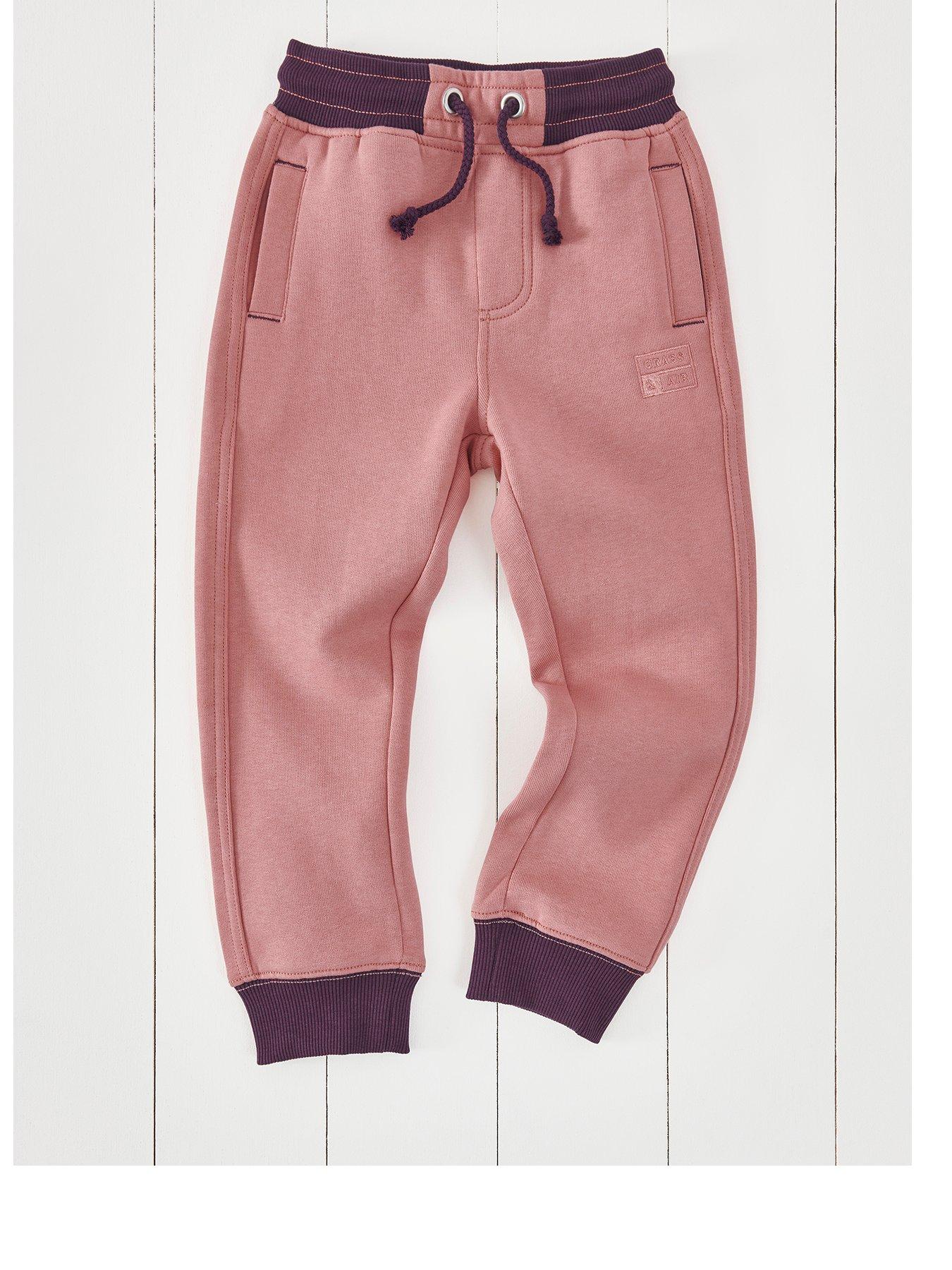 Grass & Air Infant/Junior Joggers, Pink, Size 3-4 Years