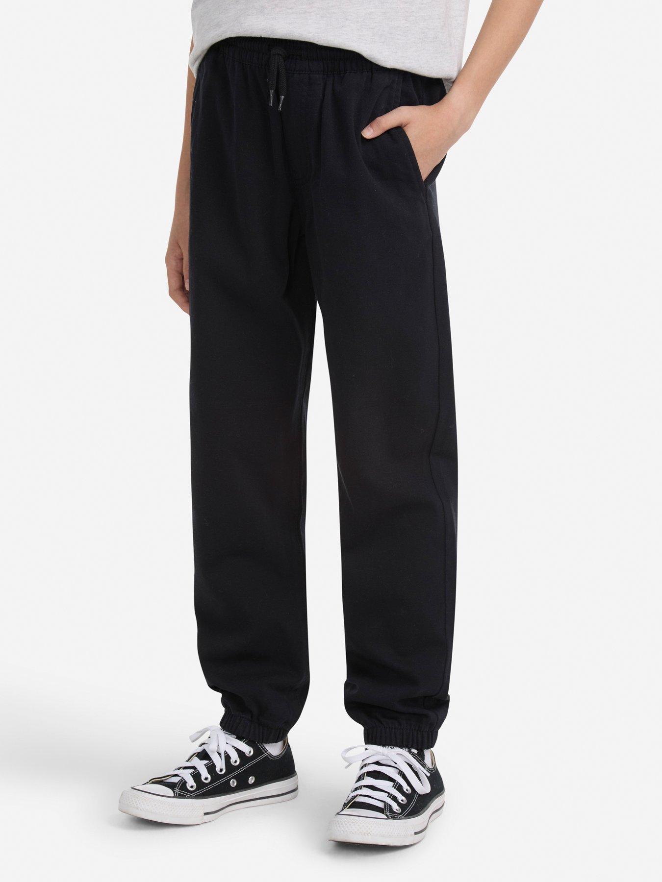undefined Boys Slim Twill Jogger - Black