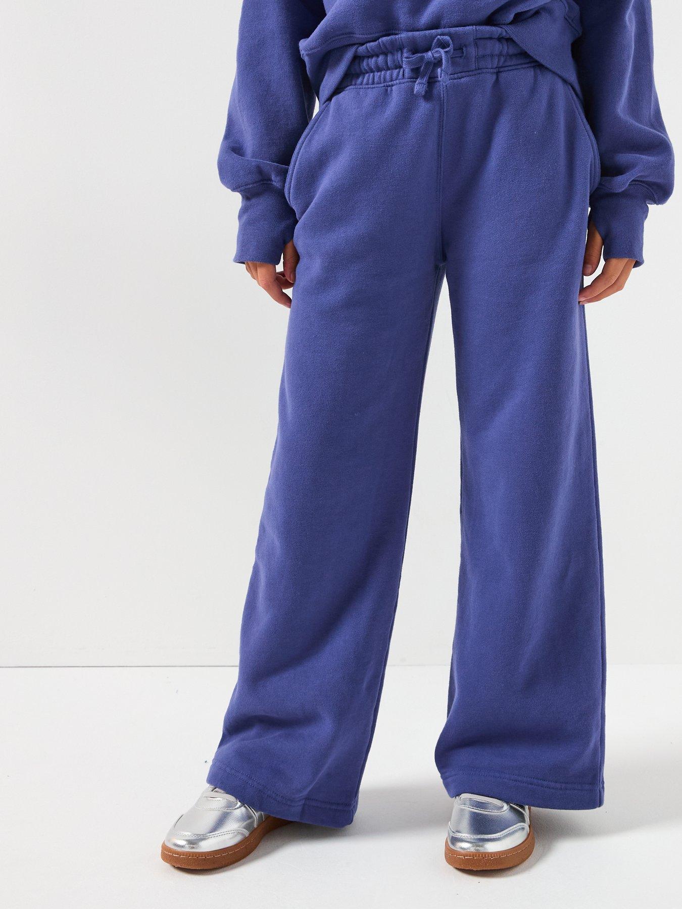 Abercrombie & Fitch Girls Essential Wide Leg Fleece - Blue