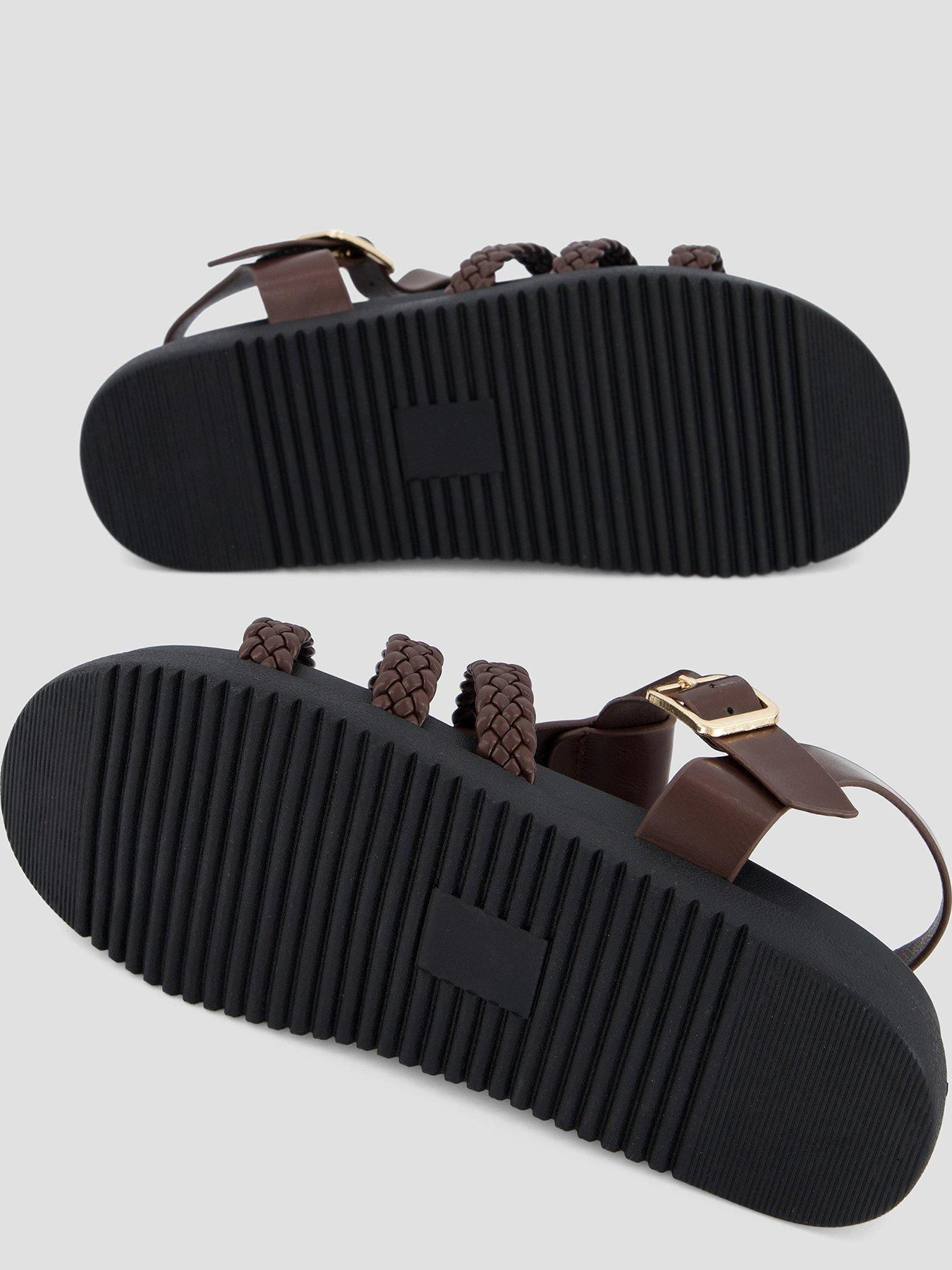 The Very Collection Extra Wide Fit Gladiator Sandals - Brown | Very