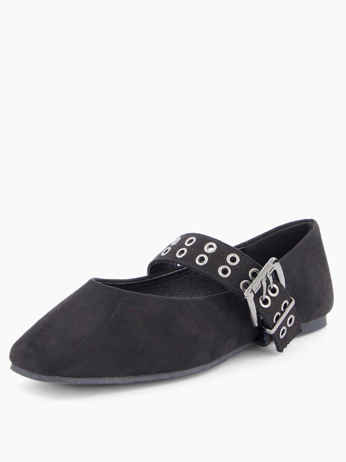 Image 3 of 7 of The Very Collection Wide Fit Ballet Flat - Black
