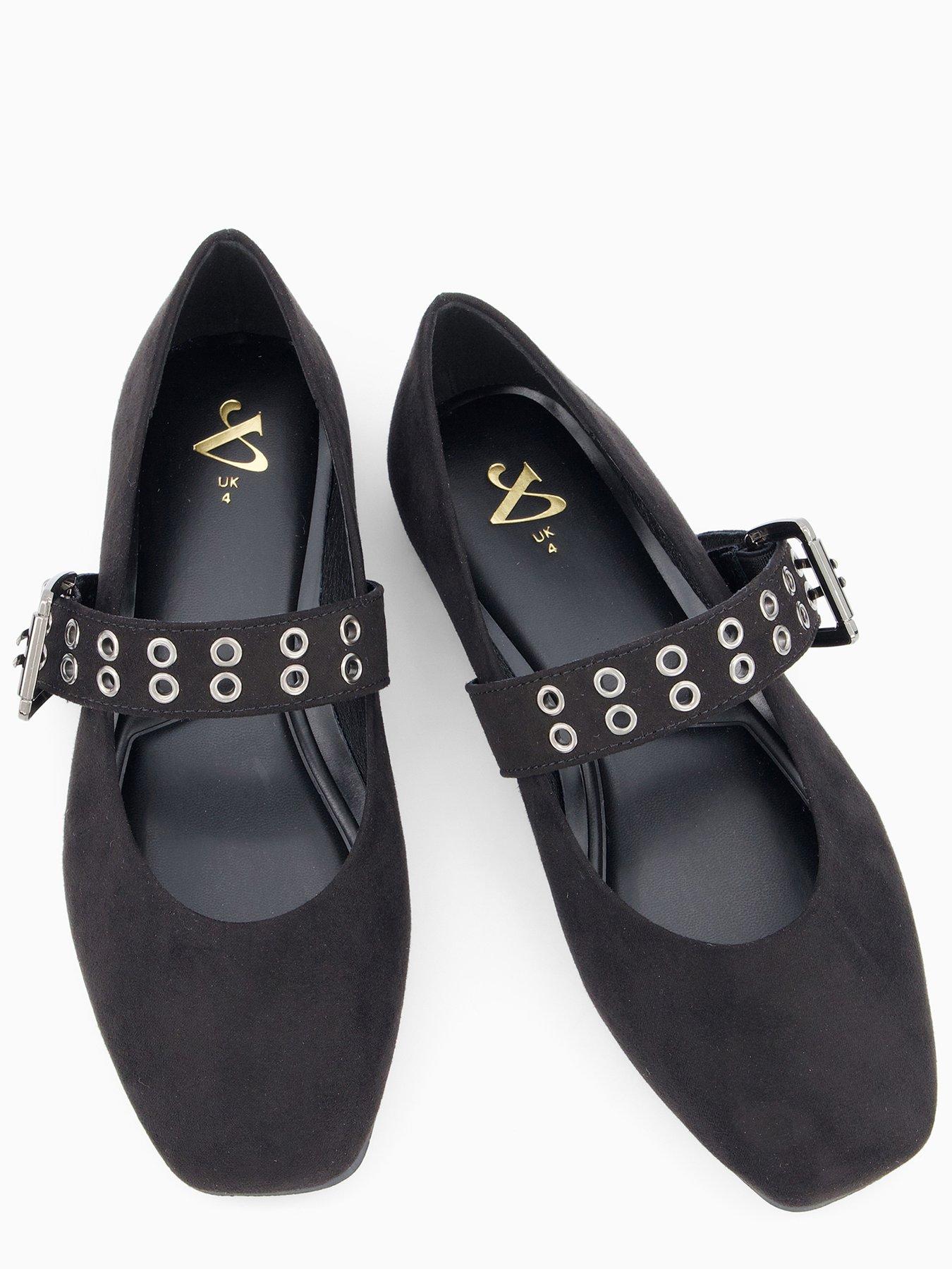 Image 4 of 7 of The Very Collection Wide Fit Ballet Flat - Black