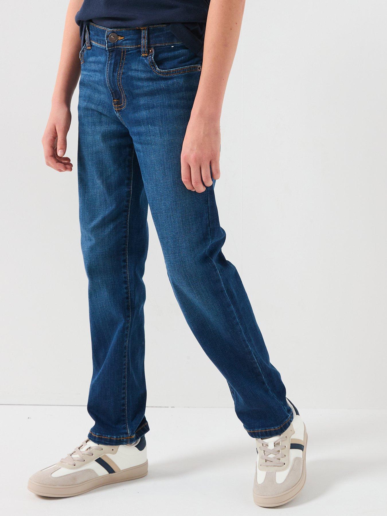 Abercrombie & Fitch Boys Straight Fit Jeans - Blue