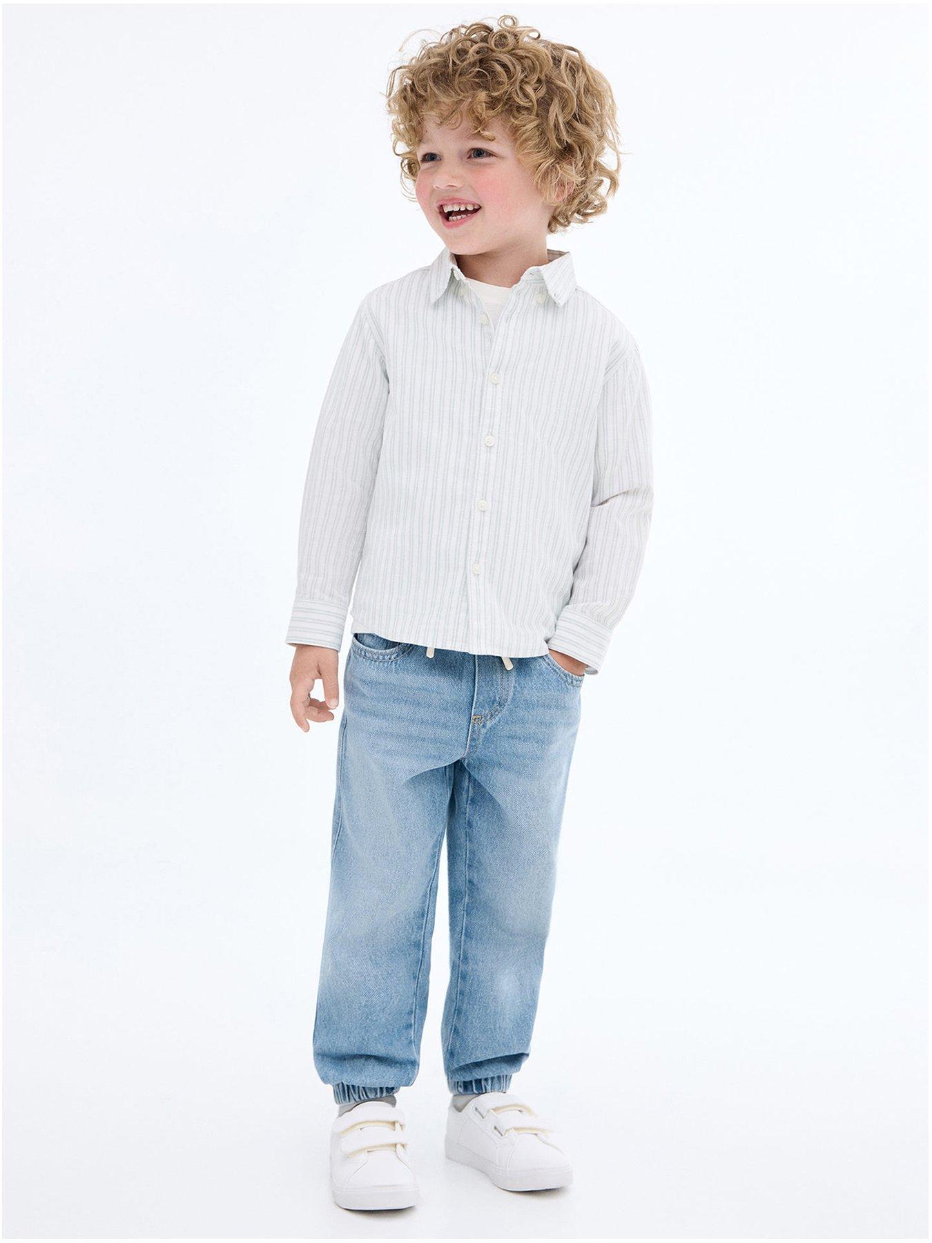 undefined Younger Boys Denim Joggers - Blue