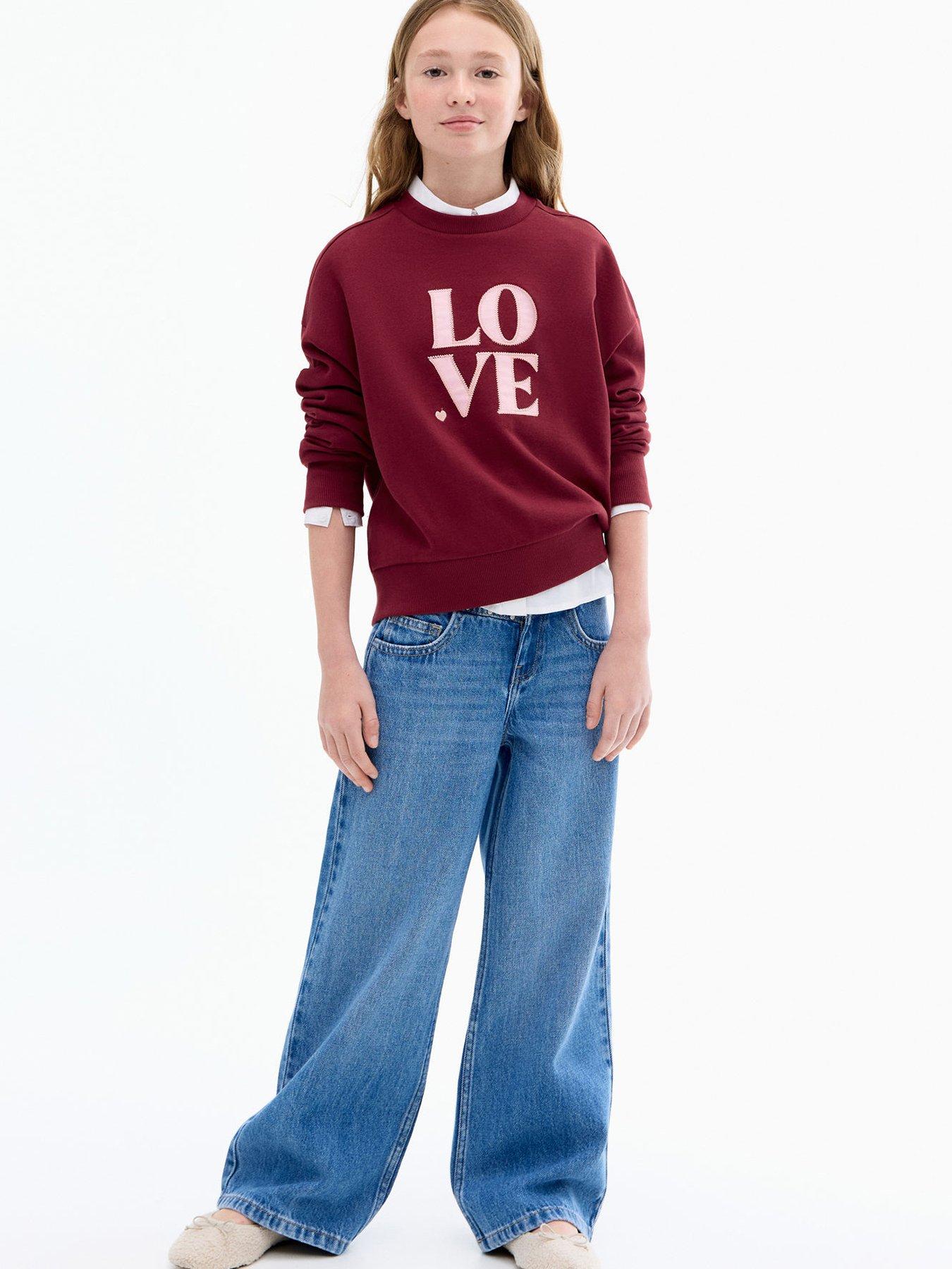 Mango Girls Love Sweat - Dark Red