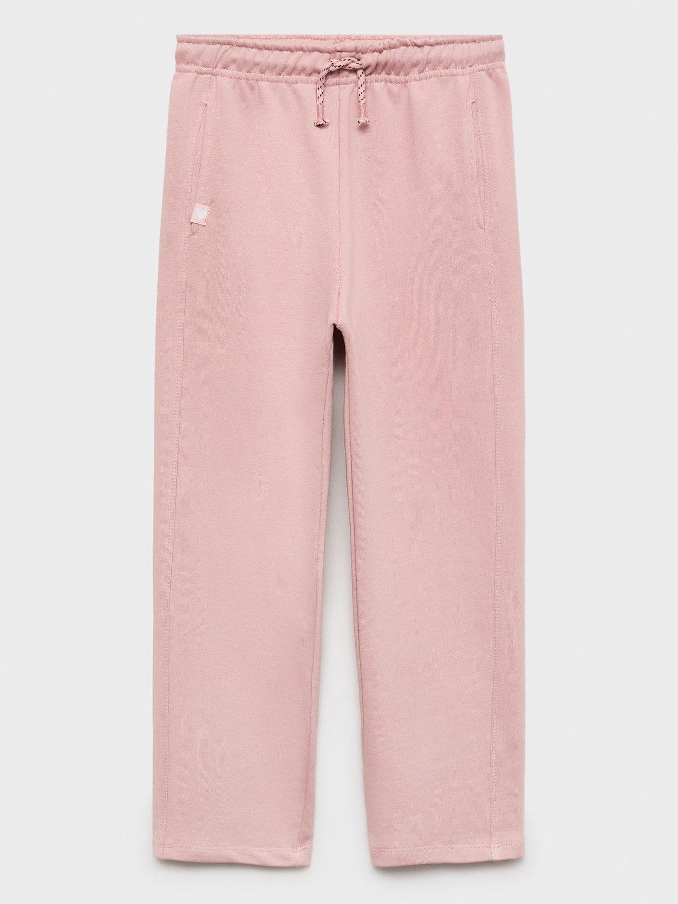 undefined Girls Straight Leg Joggers - Pink