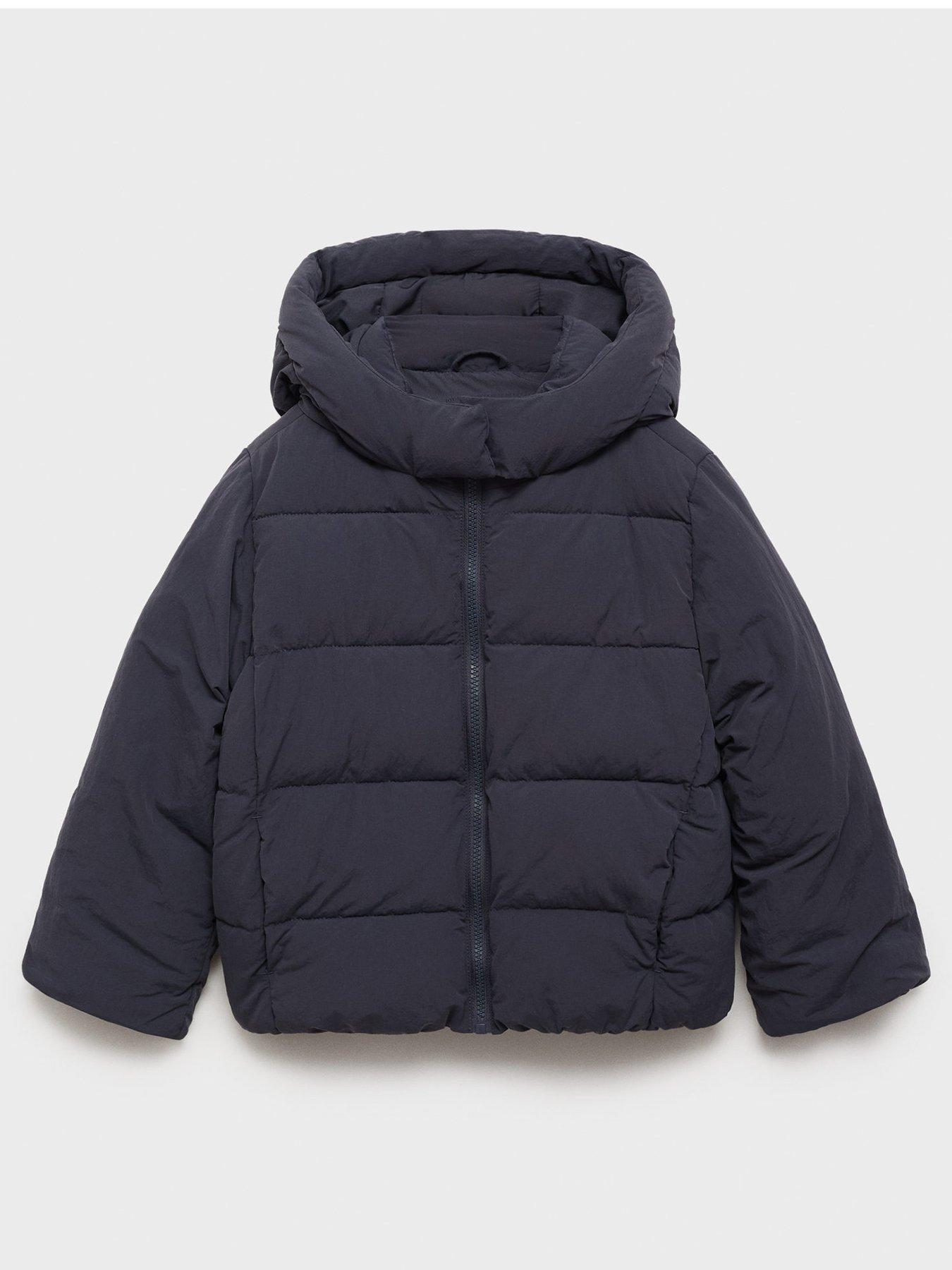 Image 1 of 4 of Mango Girls Padded Coat - Navy