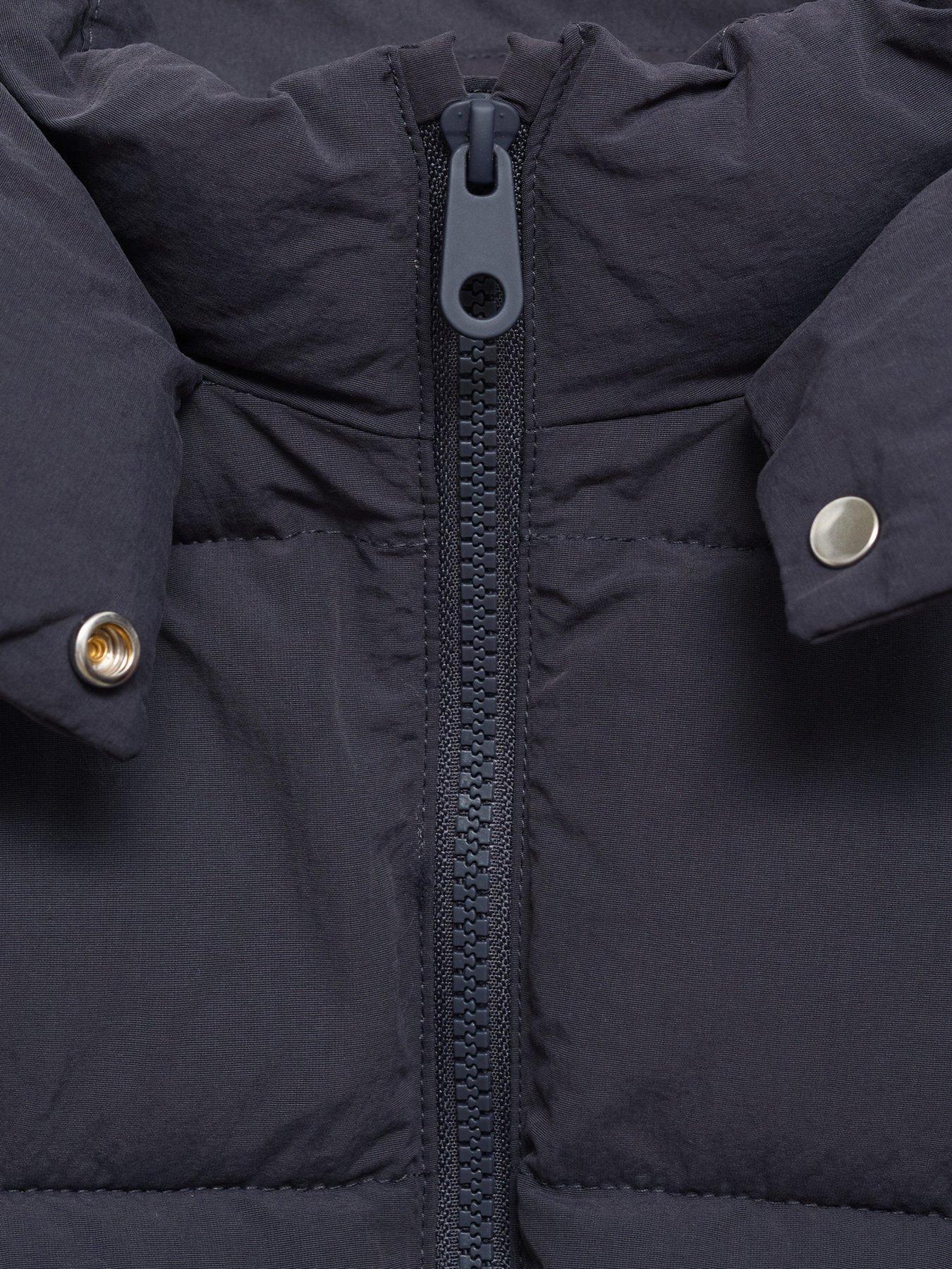 Image 4 of 4 of Mango Girls Padded Coat - Navy