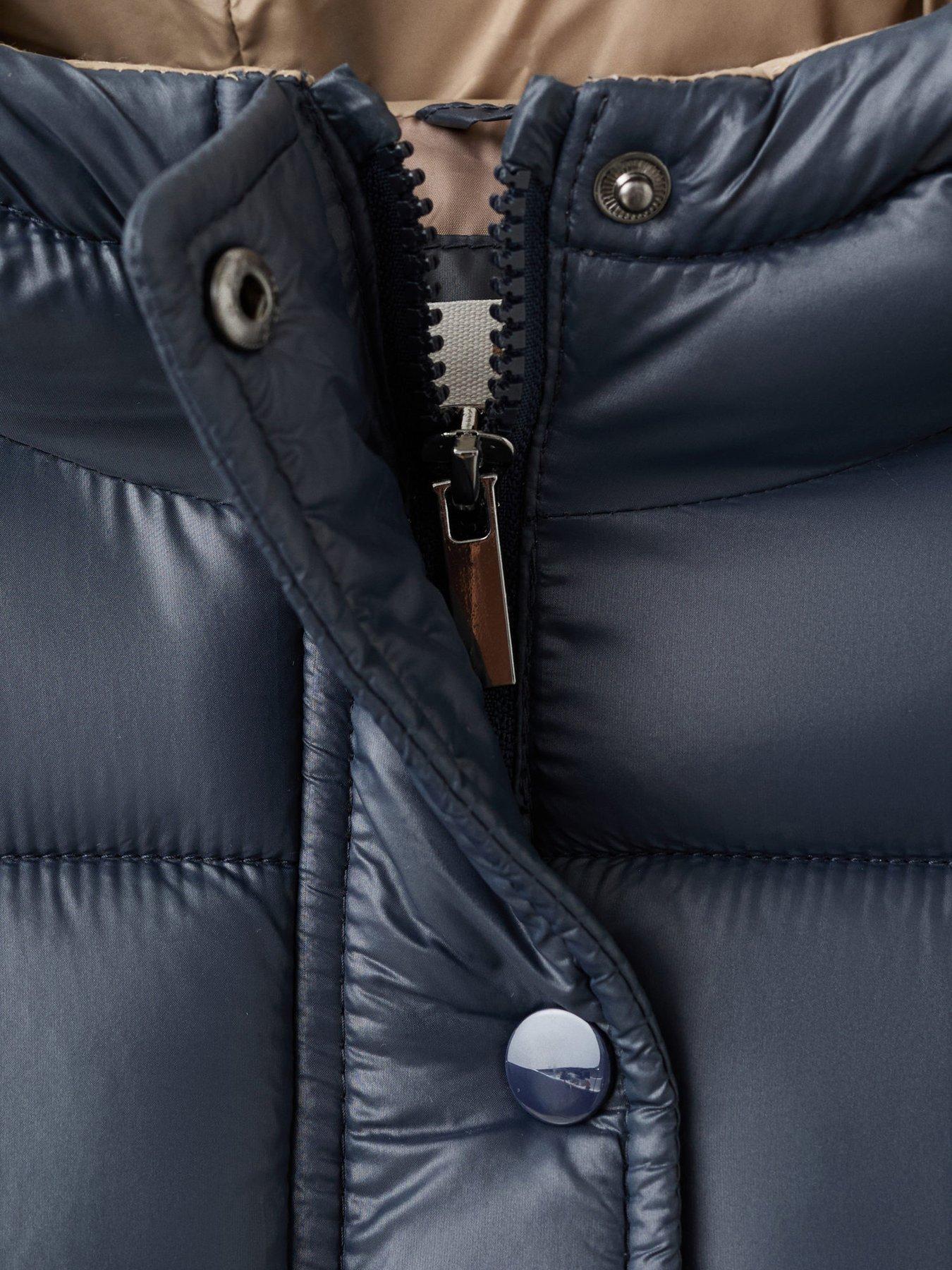 Image 5 of 5 of Mango Girls Shine Padded Coat - Navy