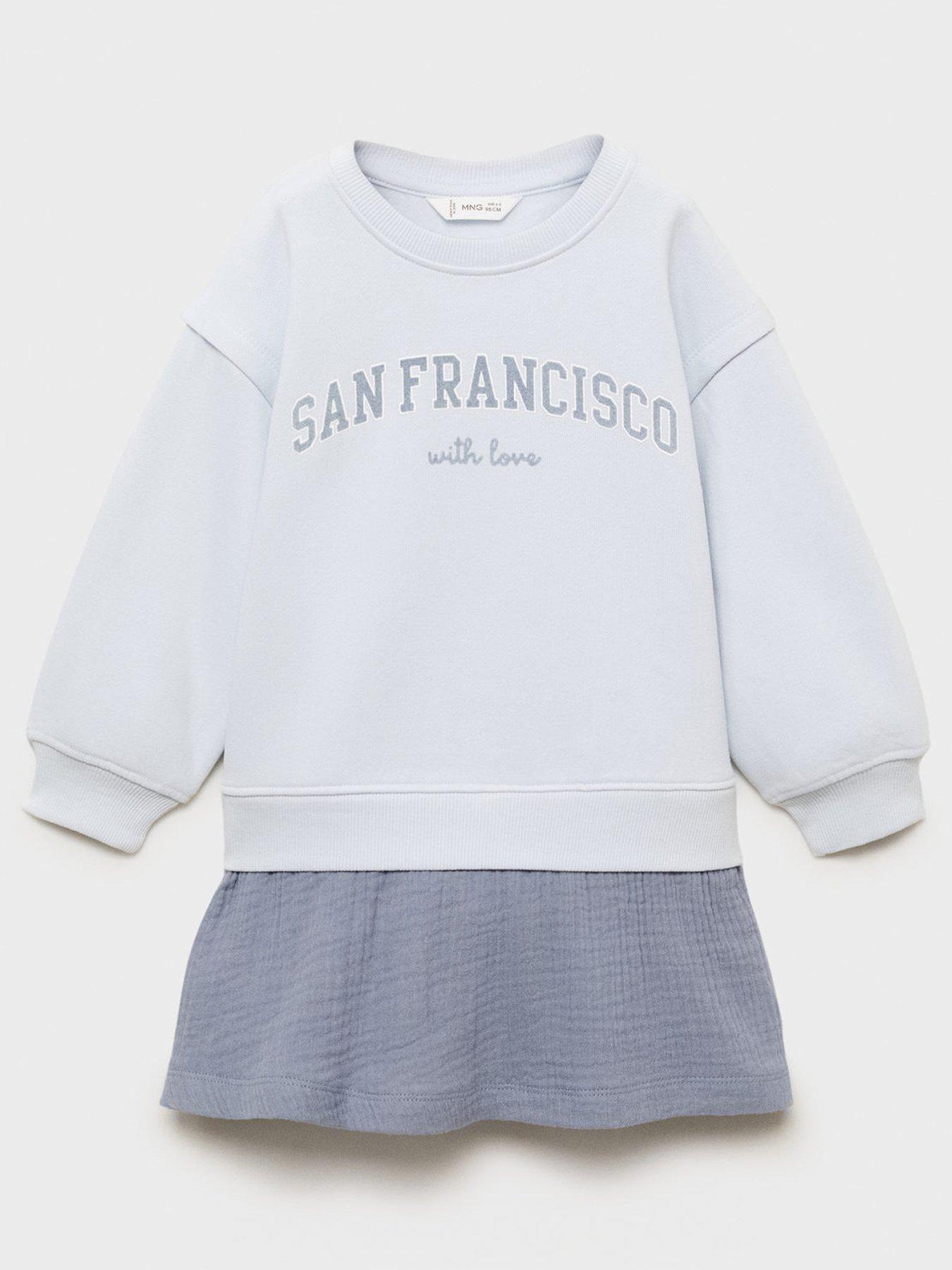 undefined Younger Girls 2 In 1 San Francisco Sweat Dress - Blue