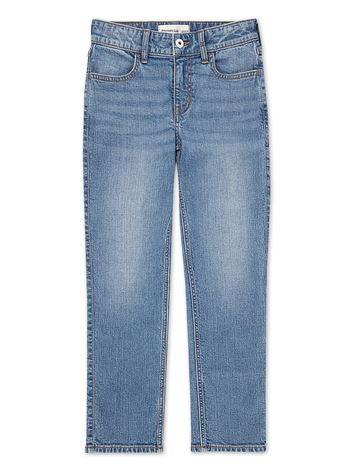 undefined Girls High Rise 90s Straight Jeans - Blue