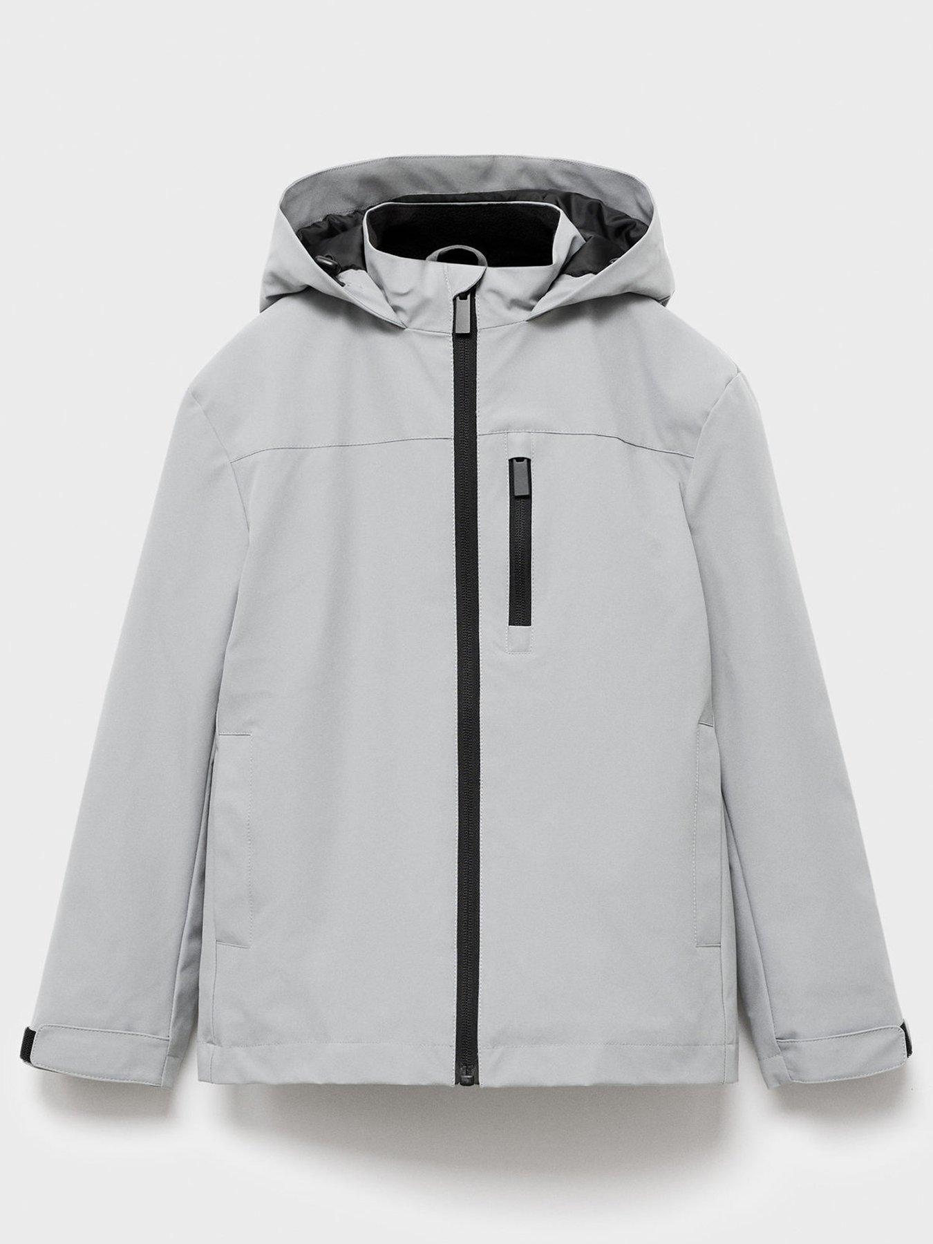 undefined Boys Hooded Coat - Grey