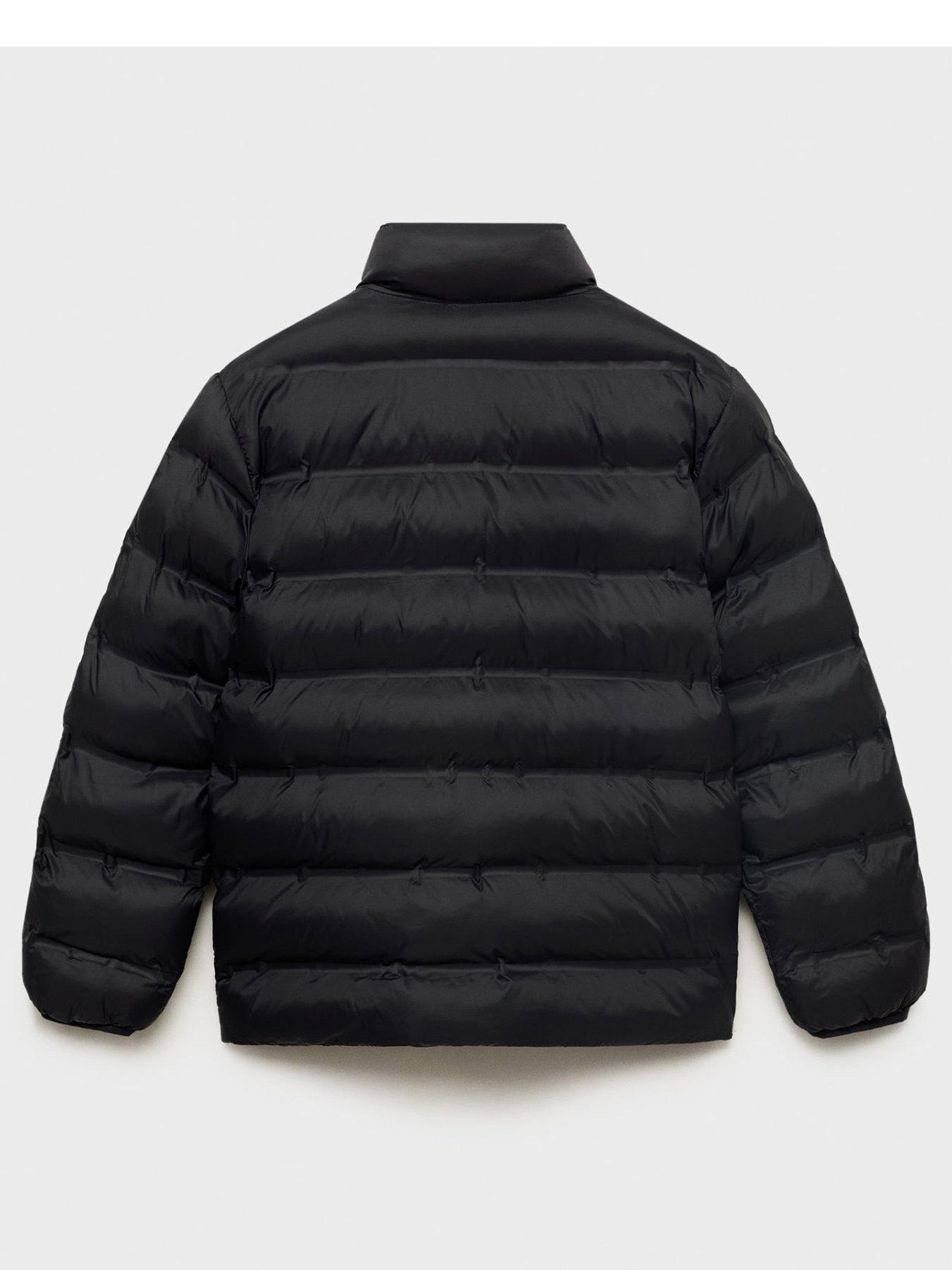 Image 2 of 4 of Mango Boys Quilted Coat - Black