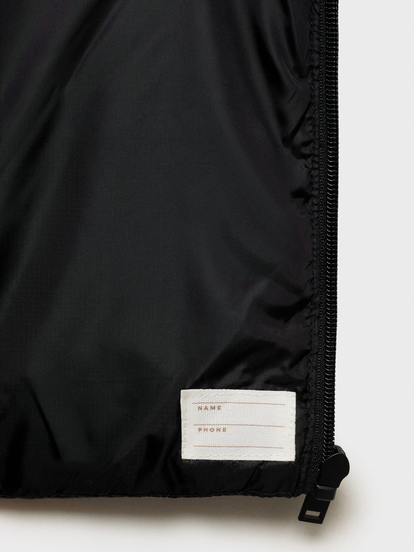 Image 3 of 4 of Mango Boys Quilted Coat - Black