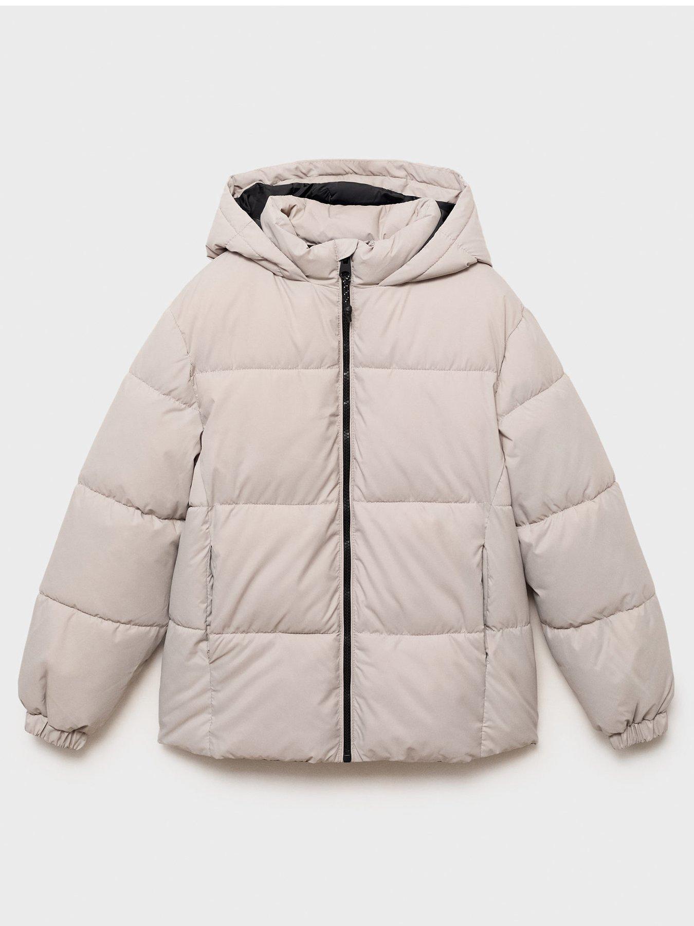 Mango Boys Hooded Padded Coat - Grey