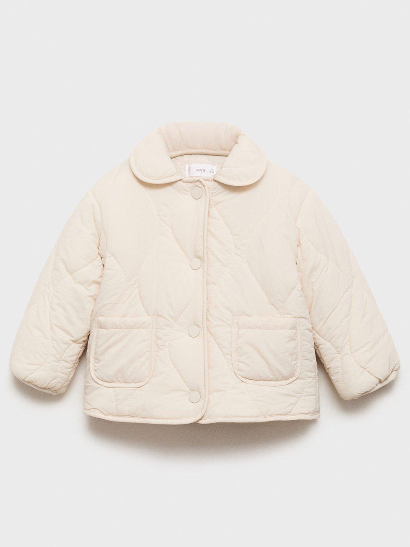 undefined Baby Girls Quilted Jacket - Cream