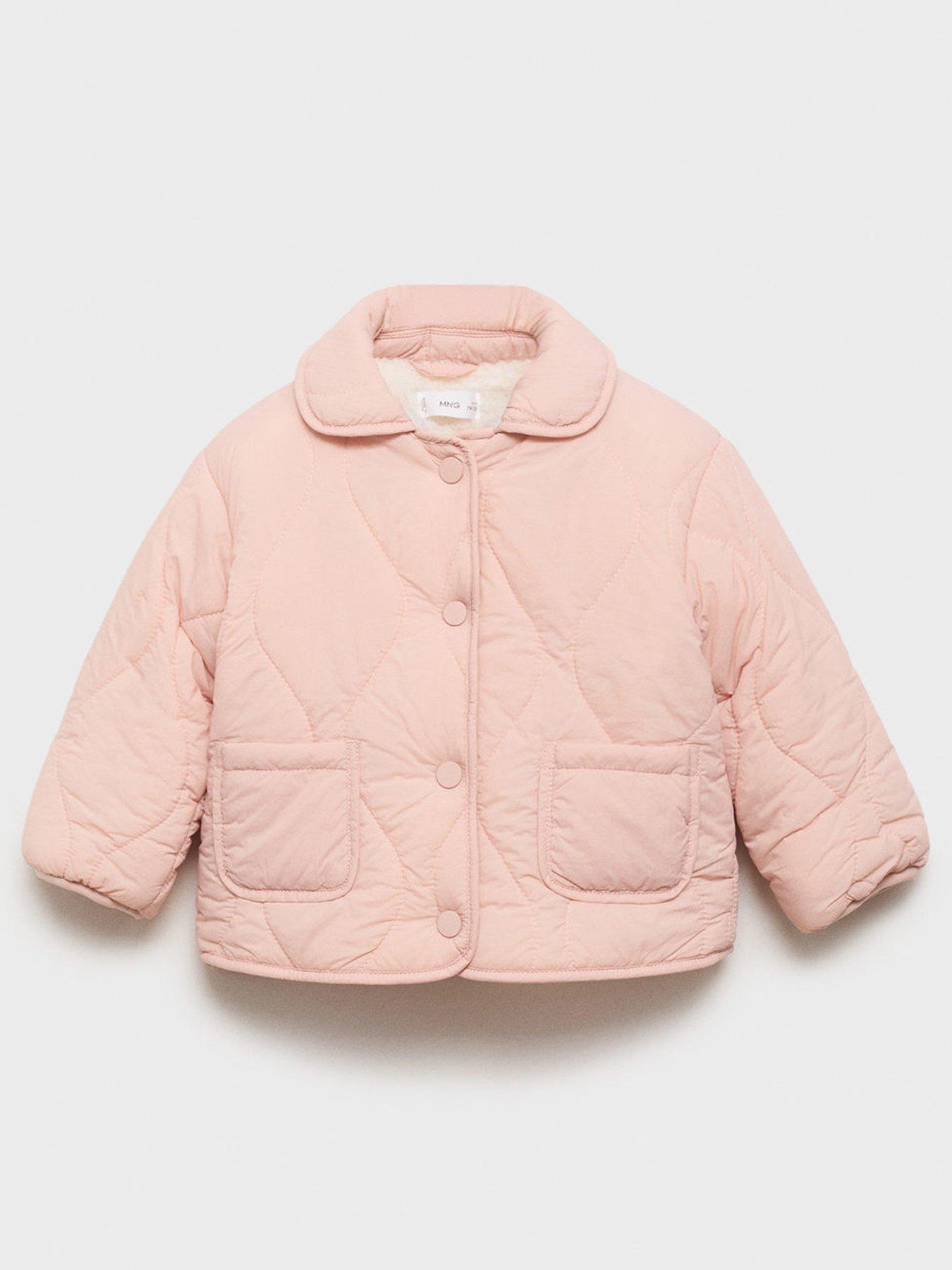 undefined Baby Girls Quilted Jacket - Light Pink