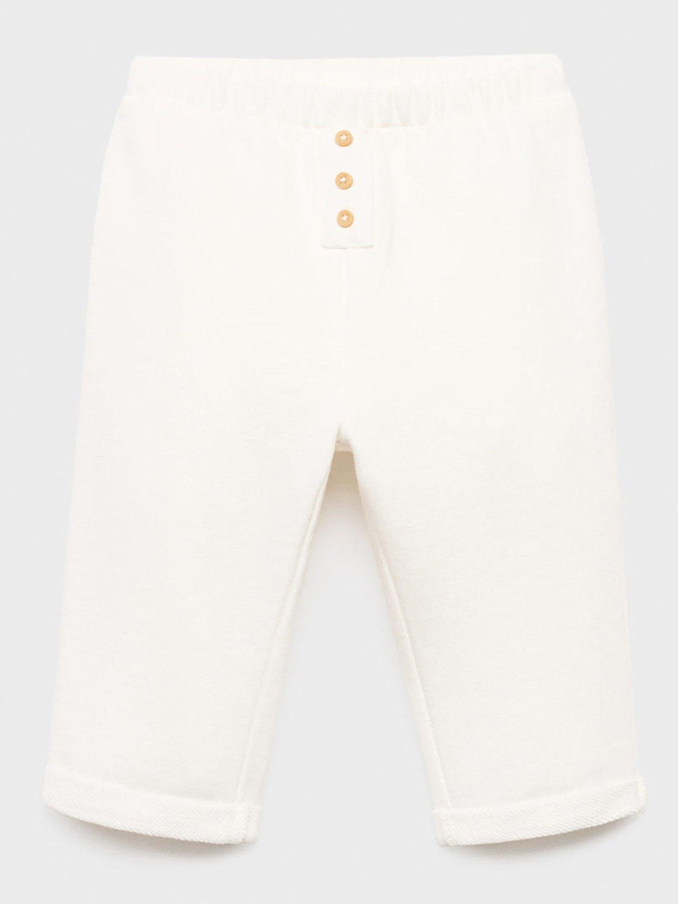 Mango Baby Girls Co-Ord Joggers - Light Cream