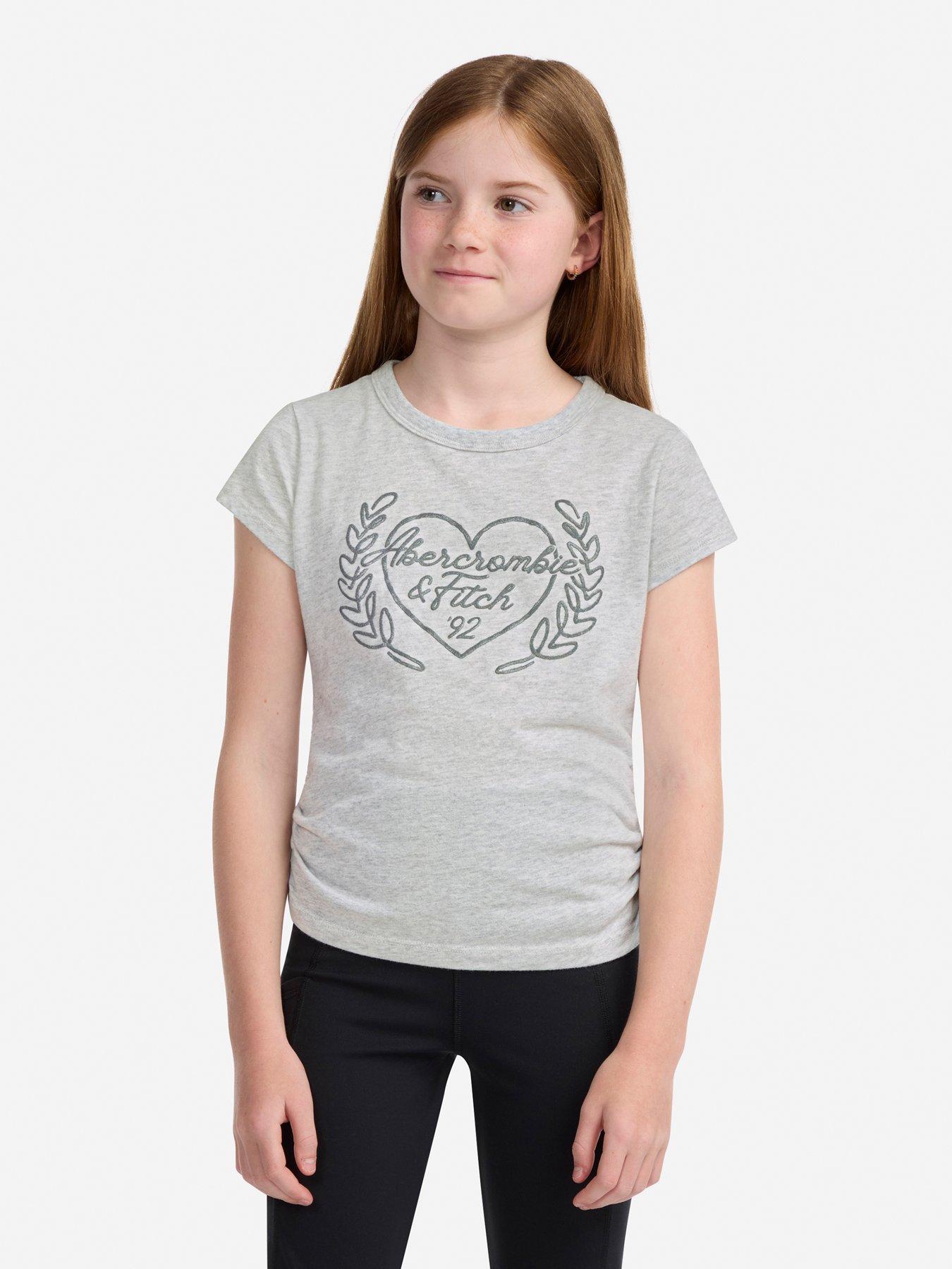 undefined Girls Laurel Heart Baby Short Sleeve T-Shirt - Grey