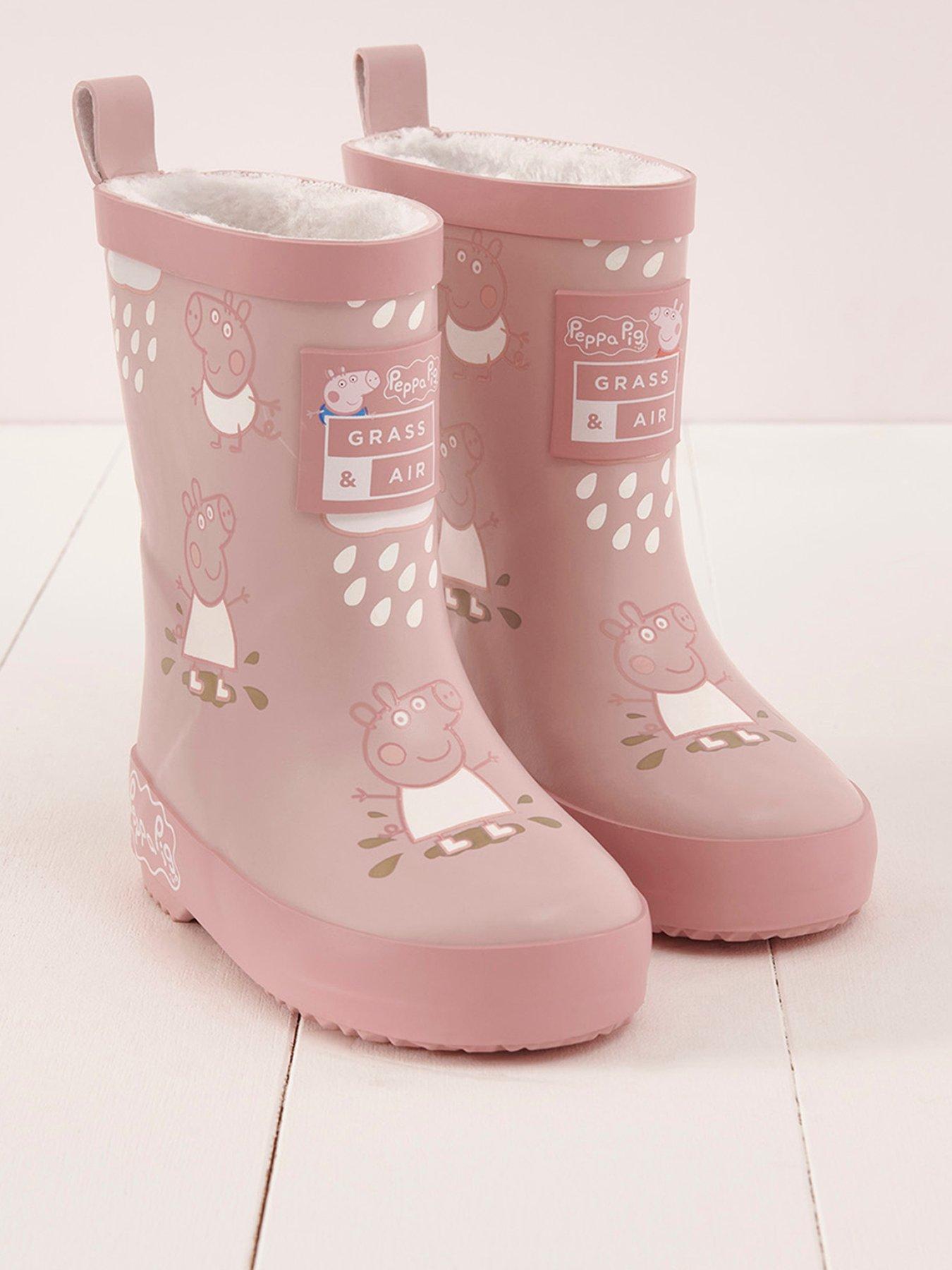 Grass & Air Infant/ Junior Peppa Pig Colour-revealing Winter Wellies