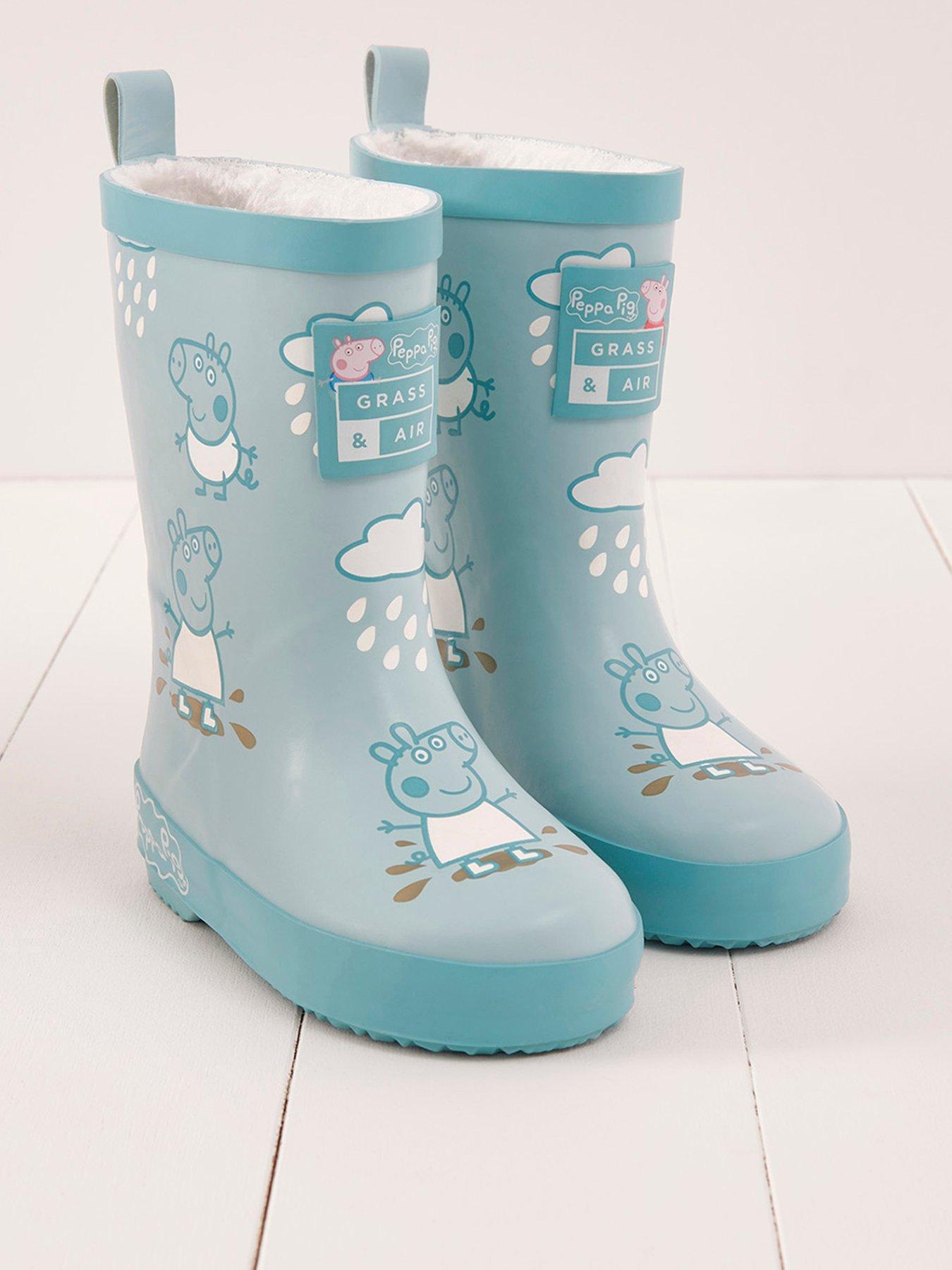 Grass & Air Infant/ Junior Peppa Pig Colour-Revealing Winter Wellies