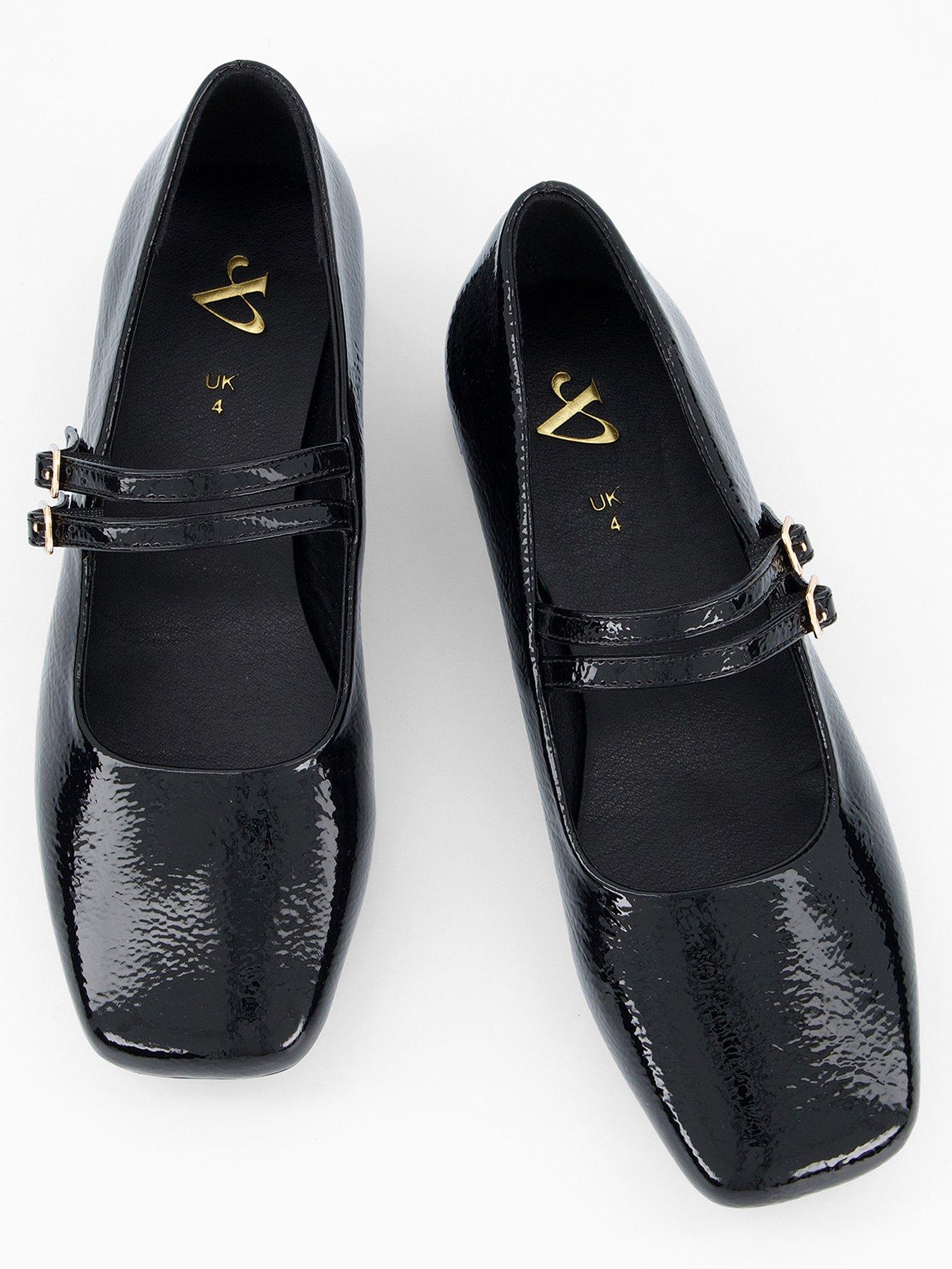 The Very Collection Extra Wide Fit Mary Jane Shoe - Black | Very