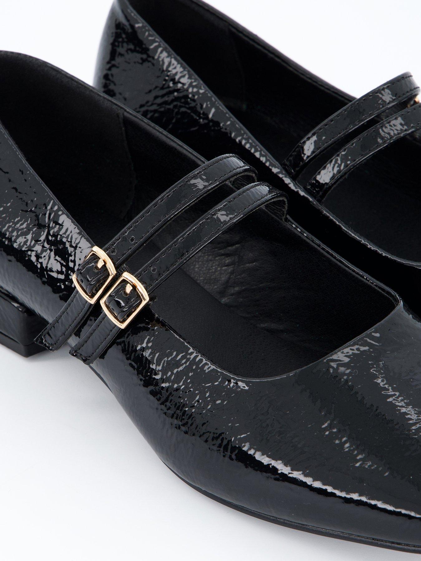 The Very Collection Extra Wide Fit Mary Jane Shoe - Black | Very
