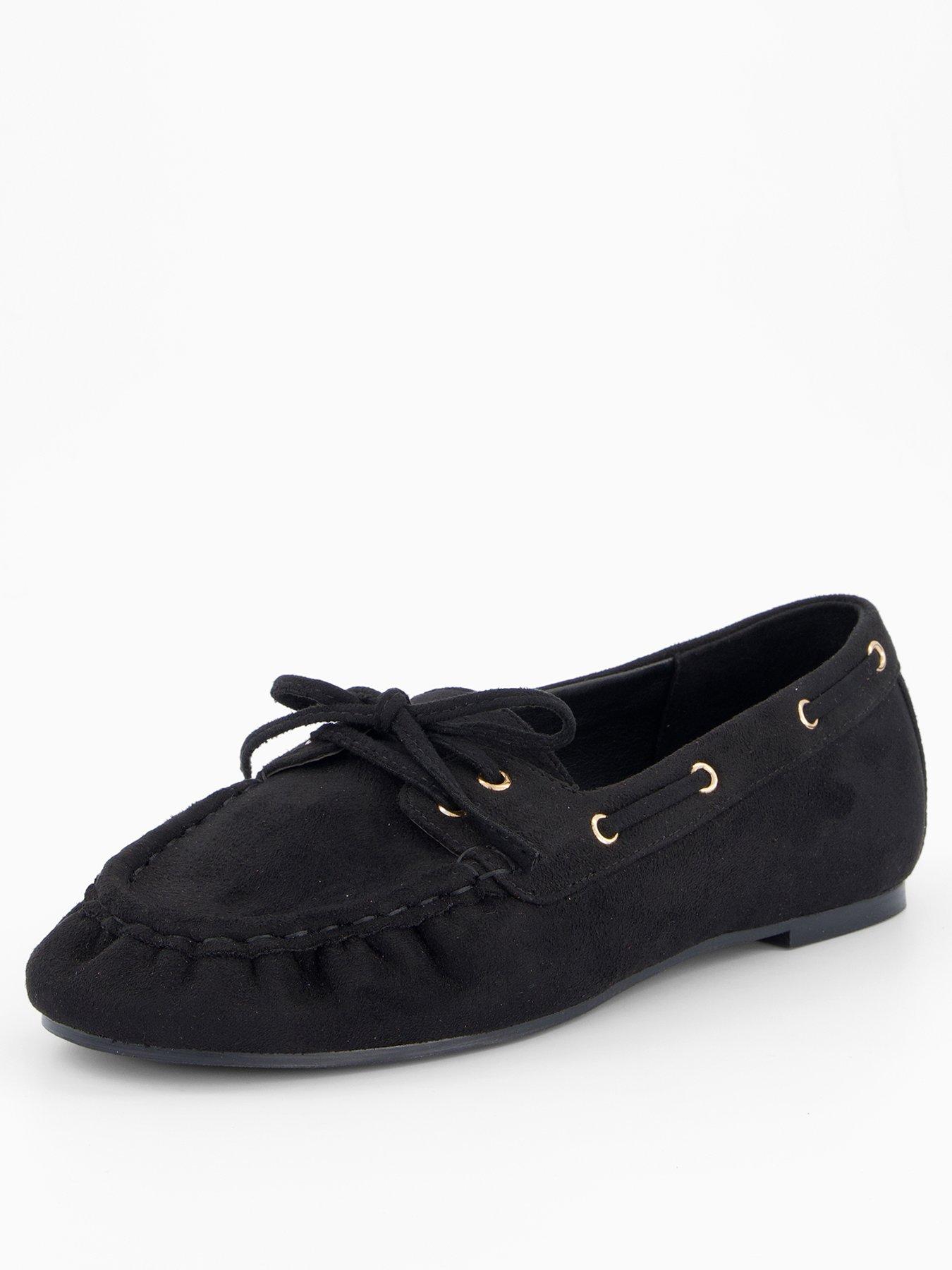 Image 2 of 7 of The Very Collection Extra Wide Fit Boat Shoe - Black