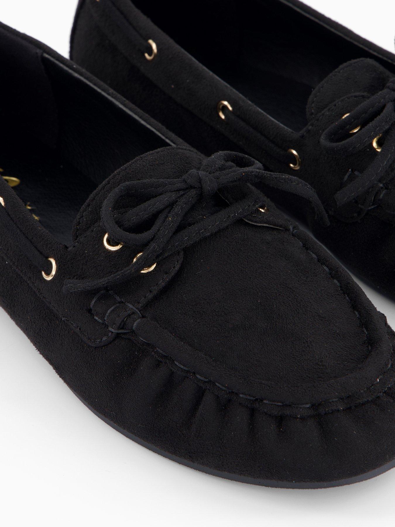 Image 5 of 7 of The Very Collection Extra Wide Fit Boat Shoe - Black