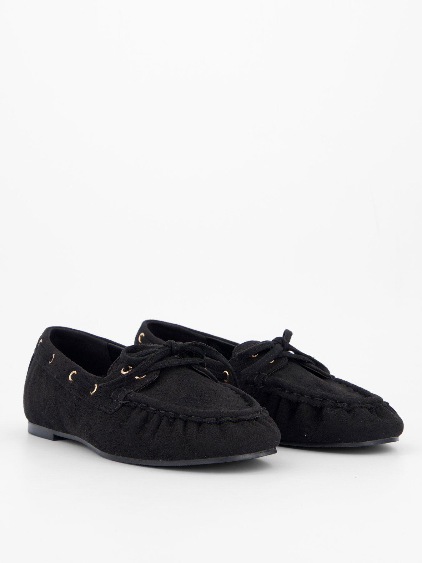 Image 6 of 7 of The Very Collection Extra Wide Fit Boat Shoe - Black