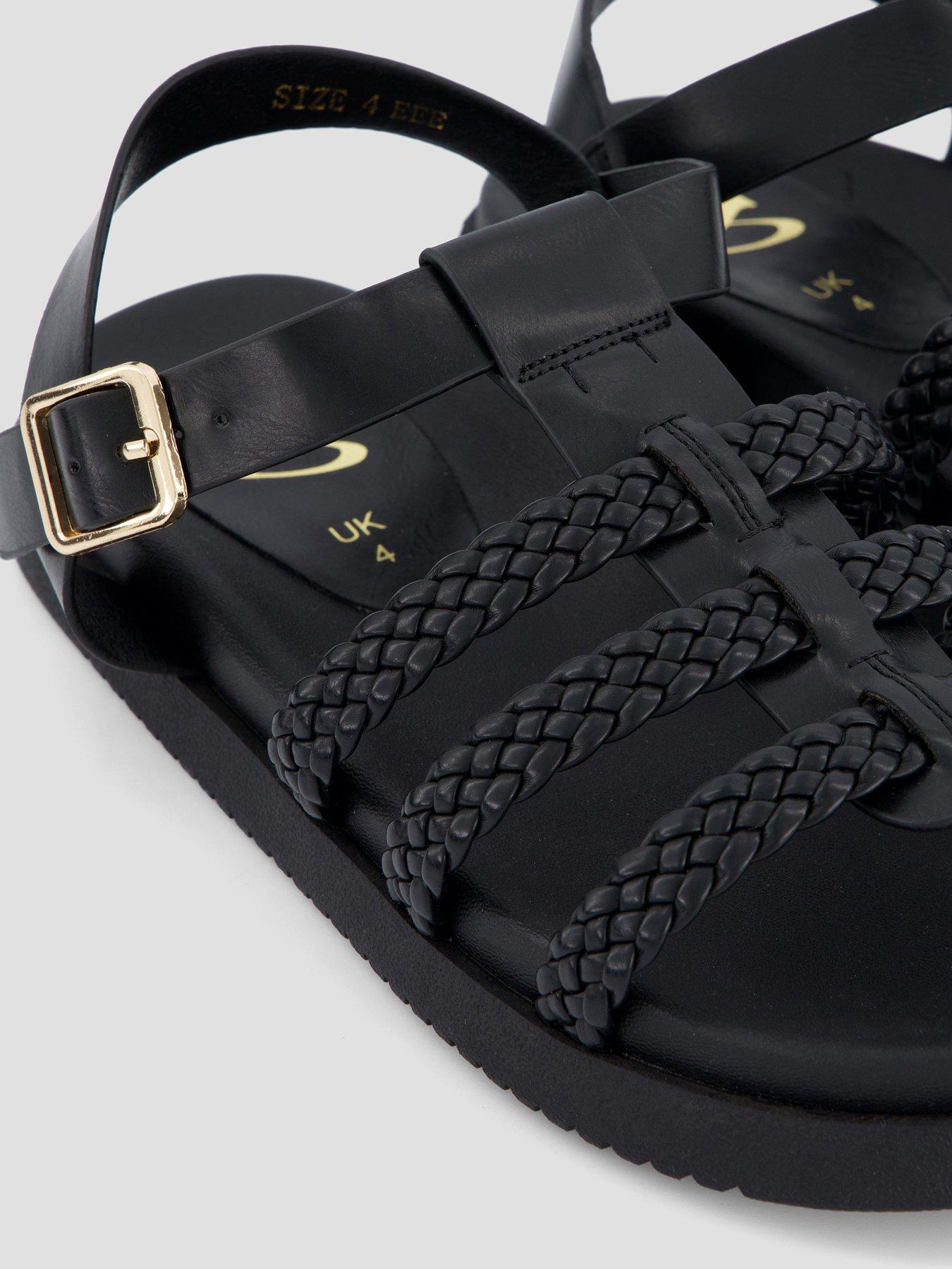 The Very Collection Extra Wide Fit Gladiator Sandal - Black | Very
