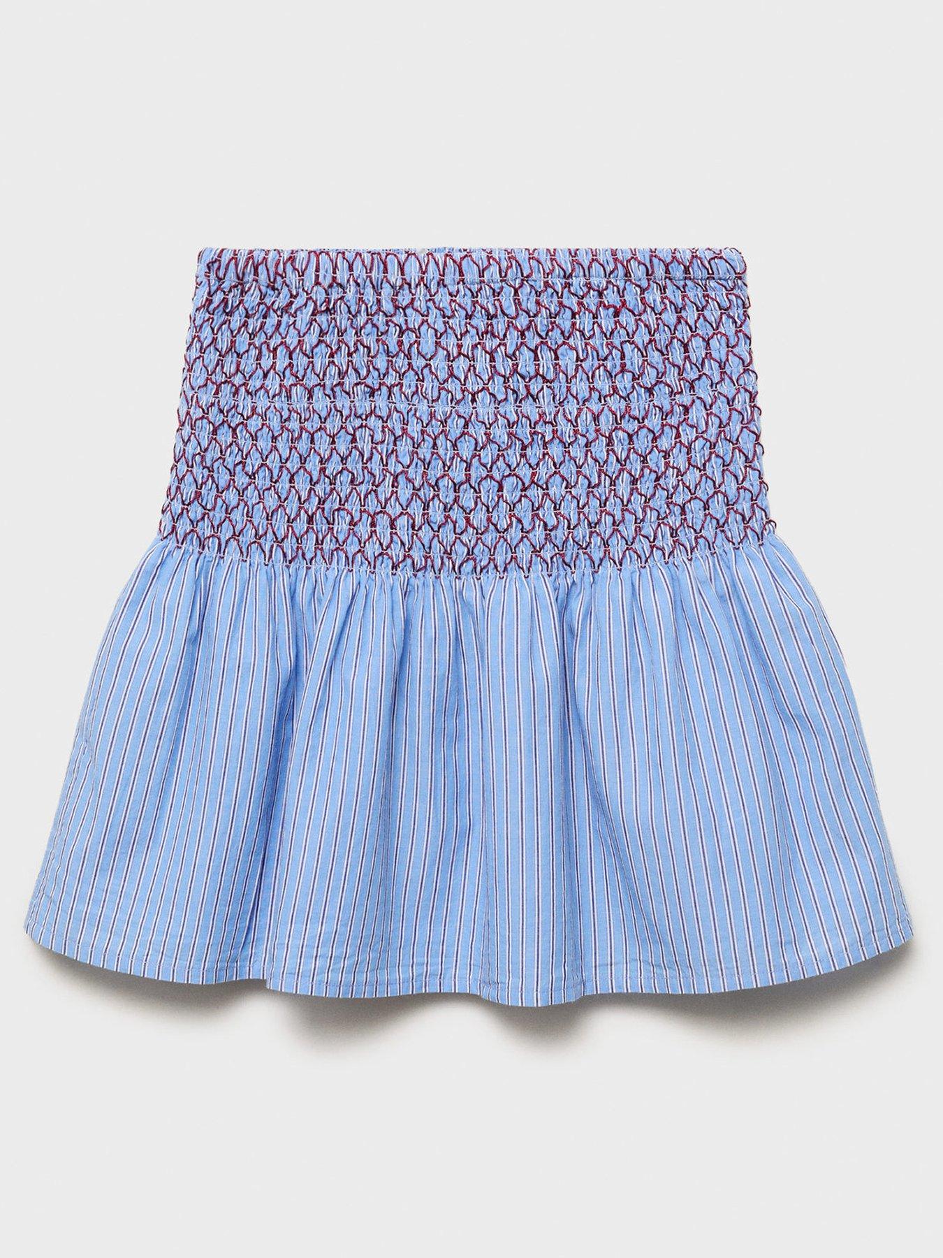 undefined Girls Alicia Stripe Co-Ord Skirt - Blue