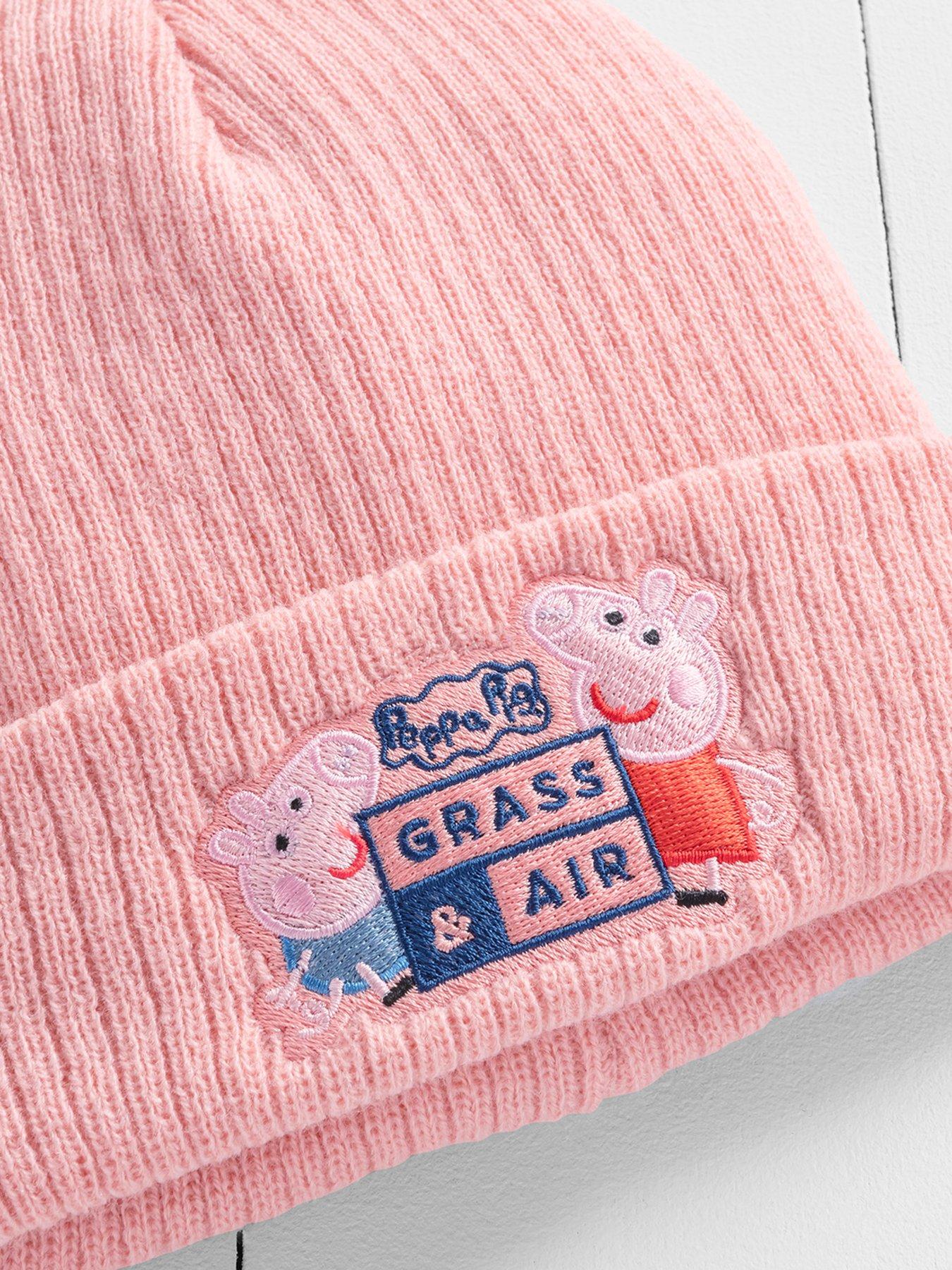 Image 4 of 5 of Grass & Air Infant/ Junior Peppa Pig Lined Beanie - Pink