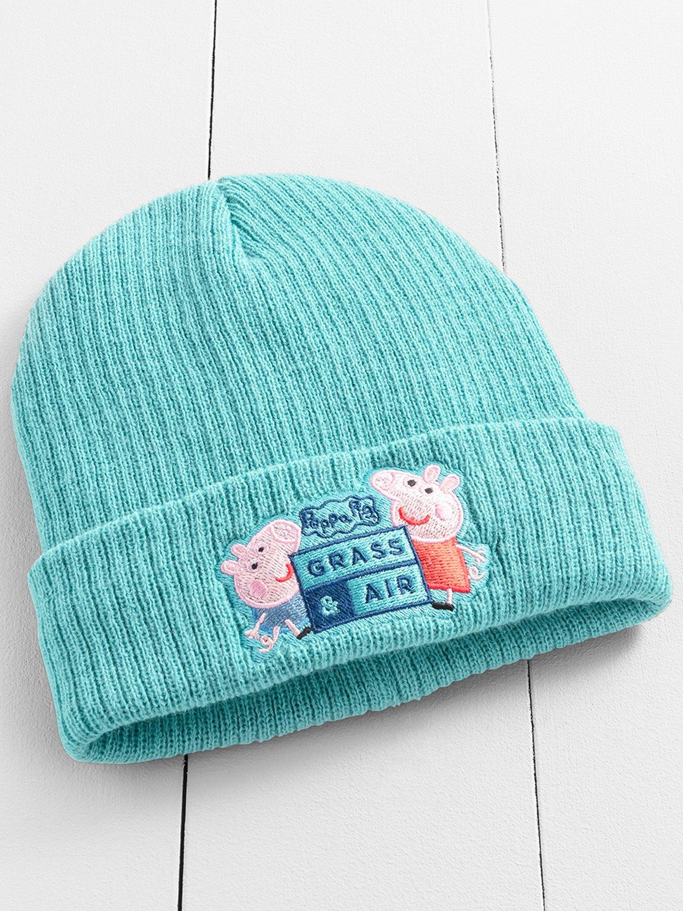 Grass & Air Infant/ Junior Peppa Pig Lined Beanie - Blue