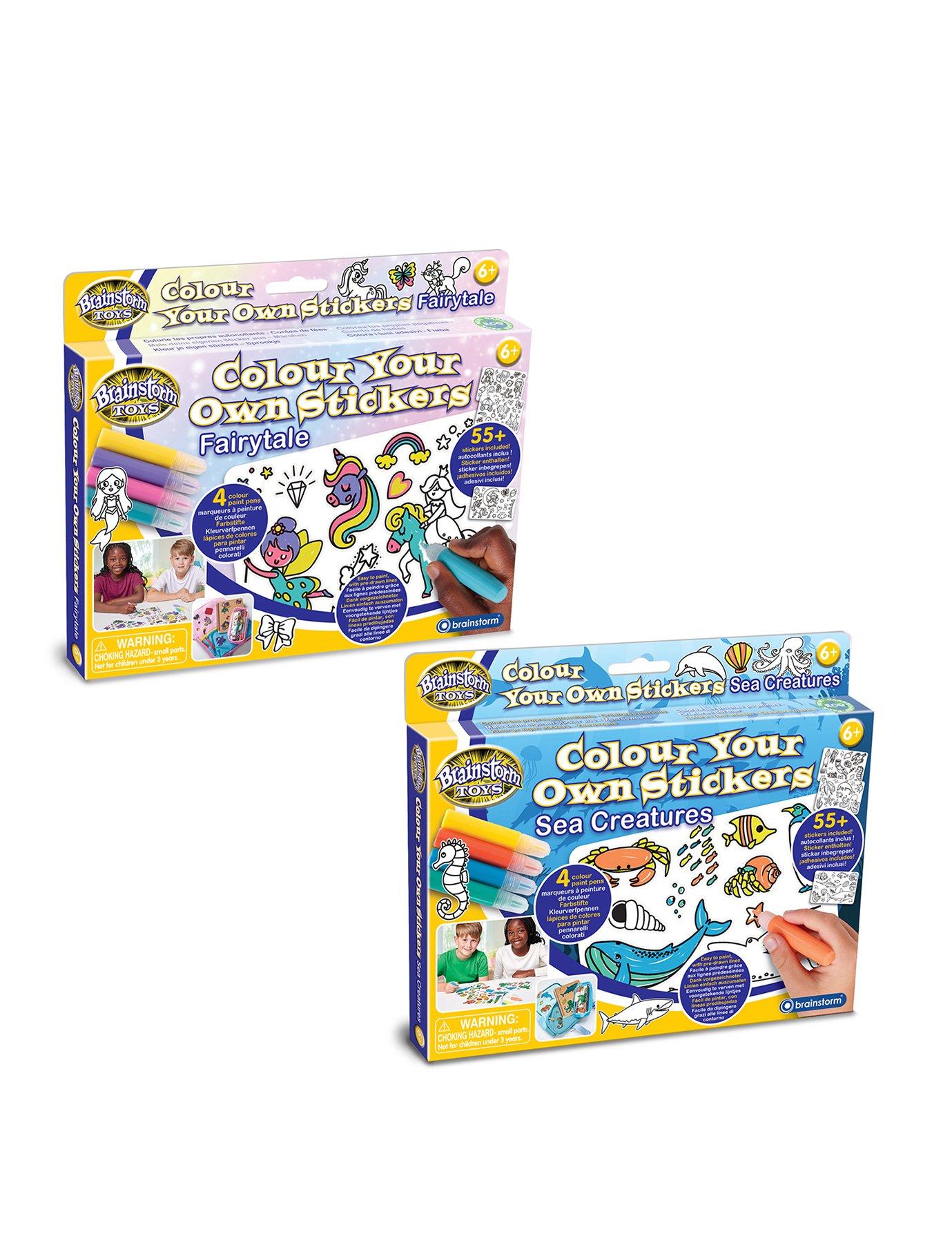 undefined Colour Your Own Stickers Twin Pack - Fairytale and Sea Creatures