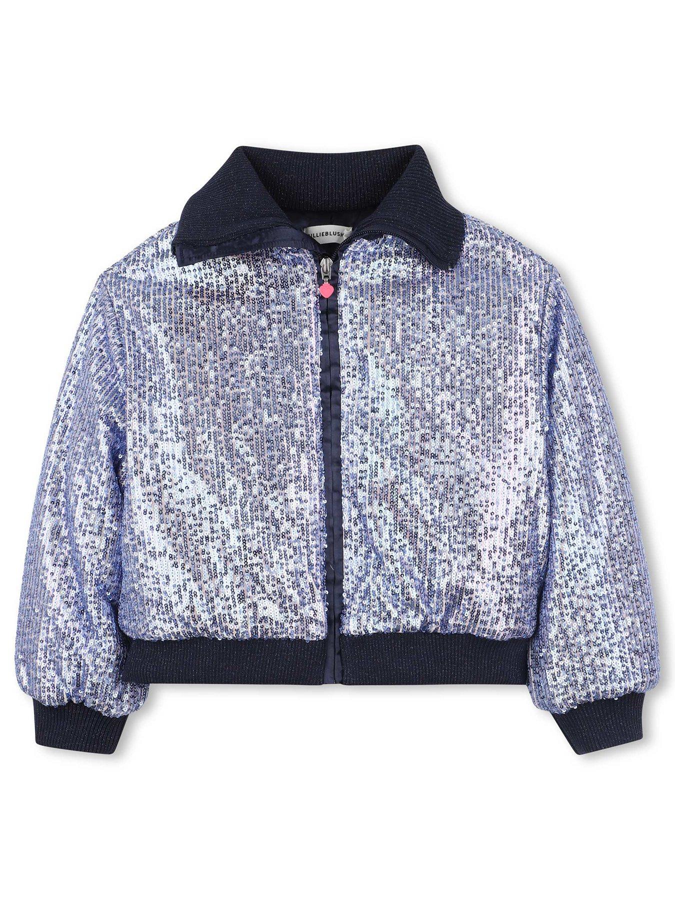 Billieblush Girls Sequin Jacket, Multi, Size 4 Years