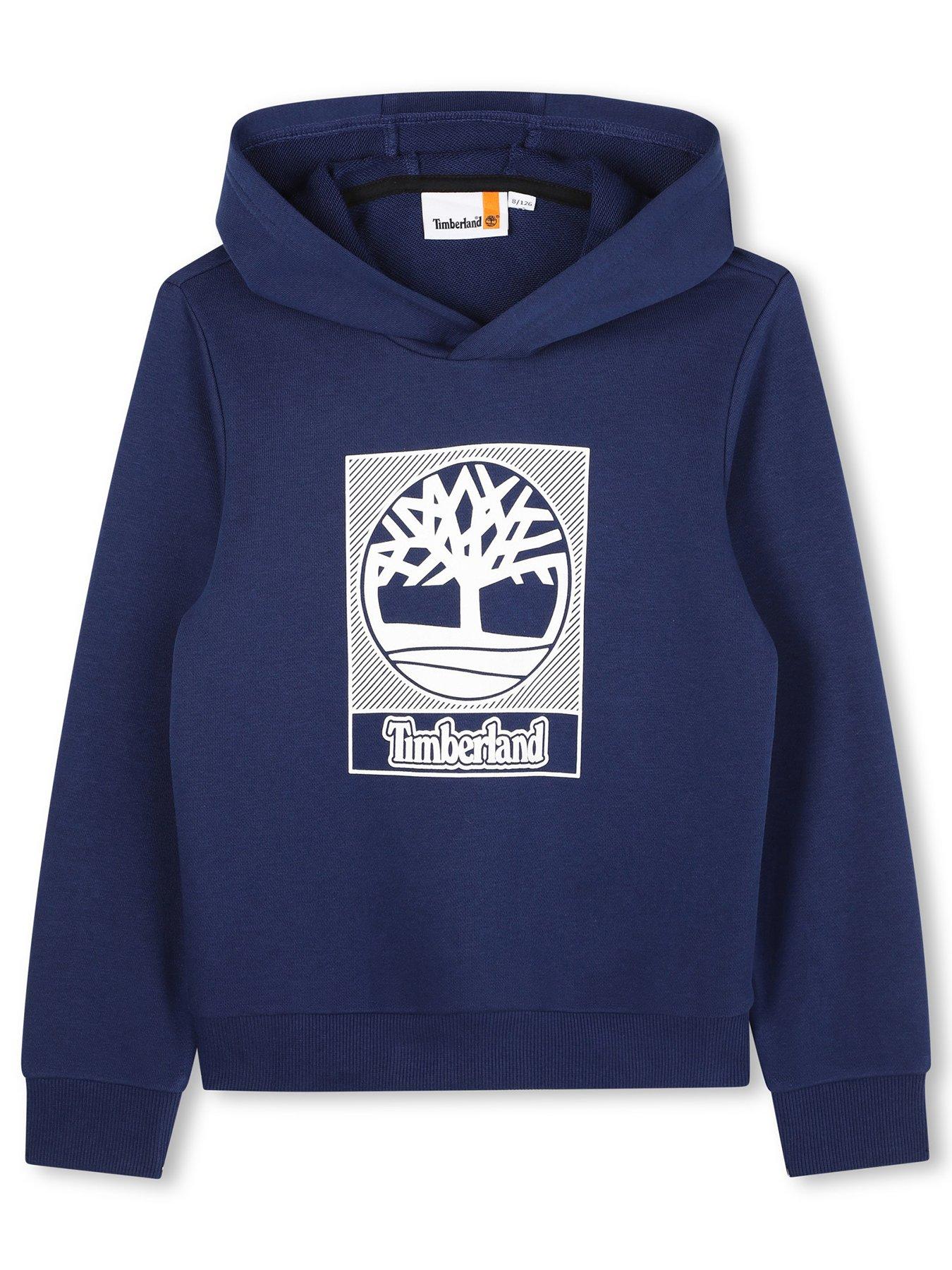Timberland Boys Hoodie, Blue, Size 10 Years