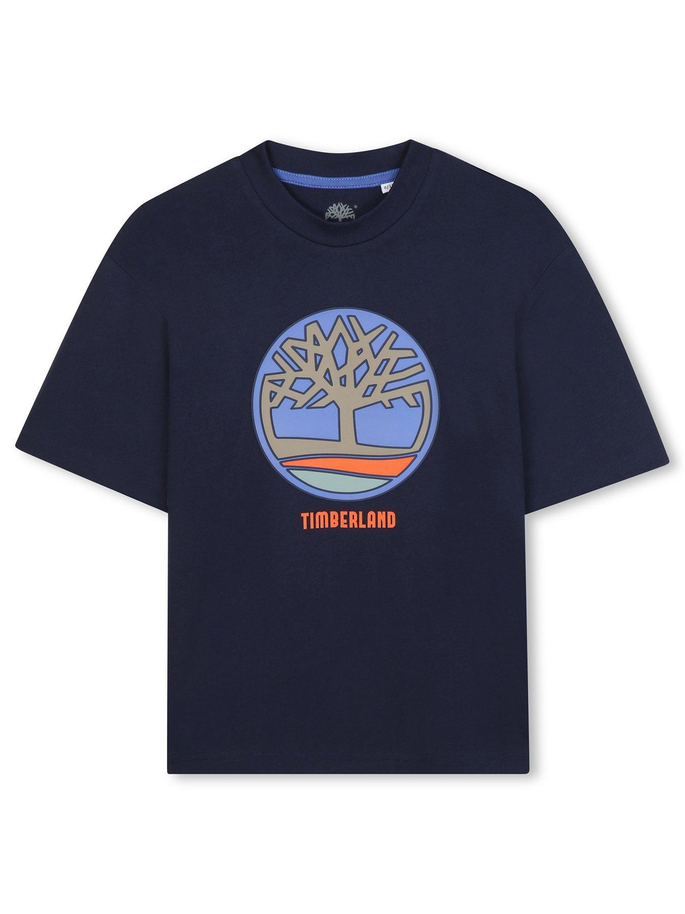 Timberland Boys Illustrated Print Short Sleeve T-Shirt