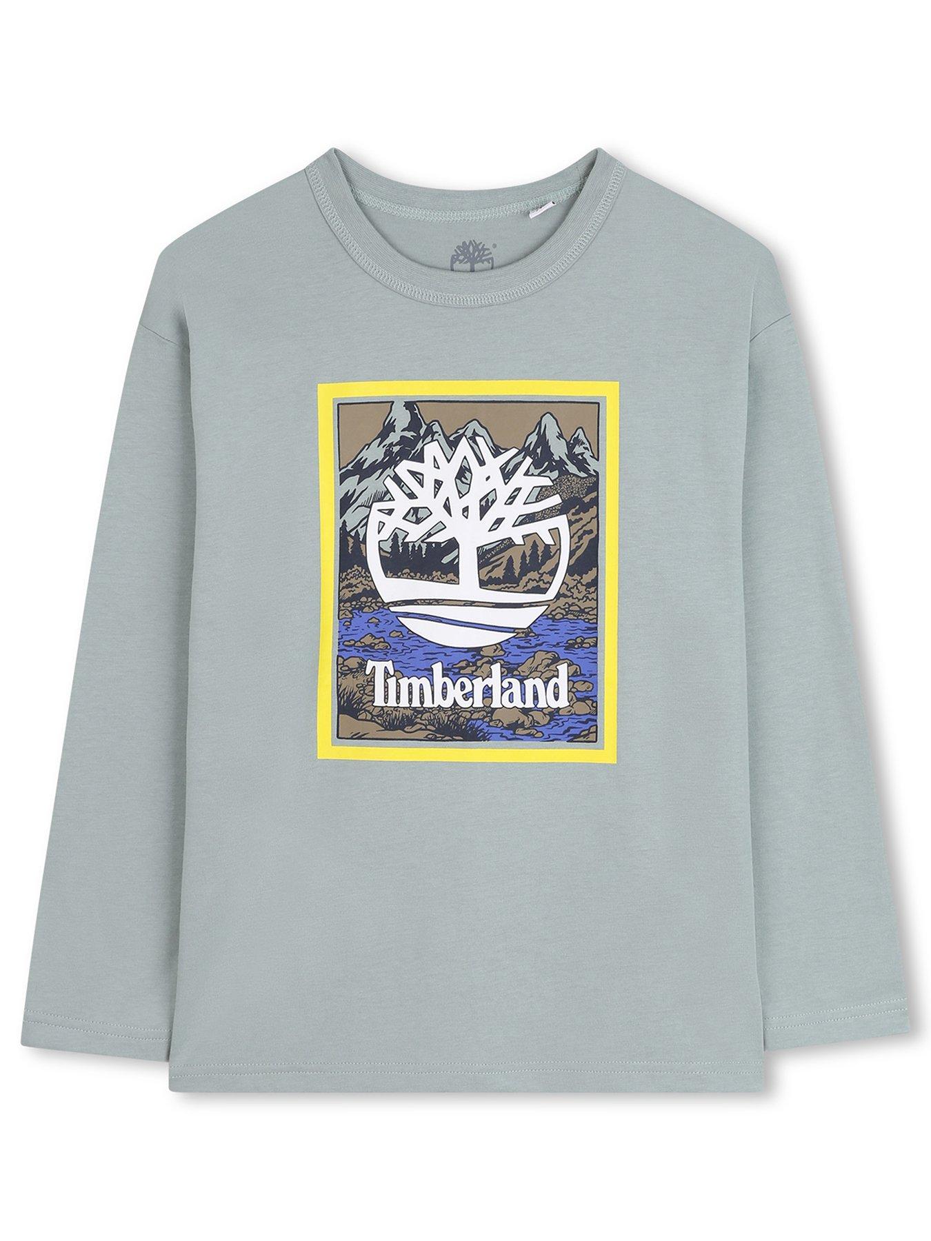 Timberland Boys Long Sleeve T-Shirt, Green, Size 14 Years