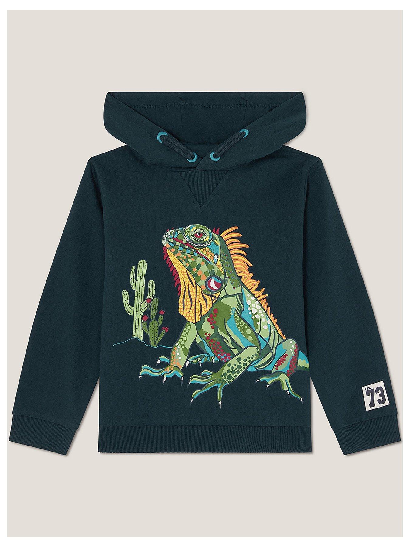 undefined Boys Cactus And Lizard Hoody - Navy